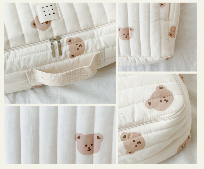 Dottodot 印花旅行包 (熊熊/橄欖)