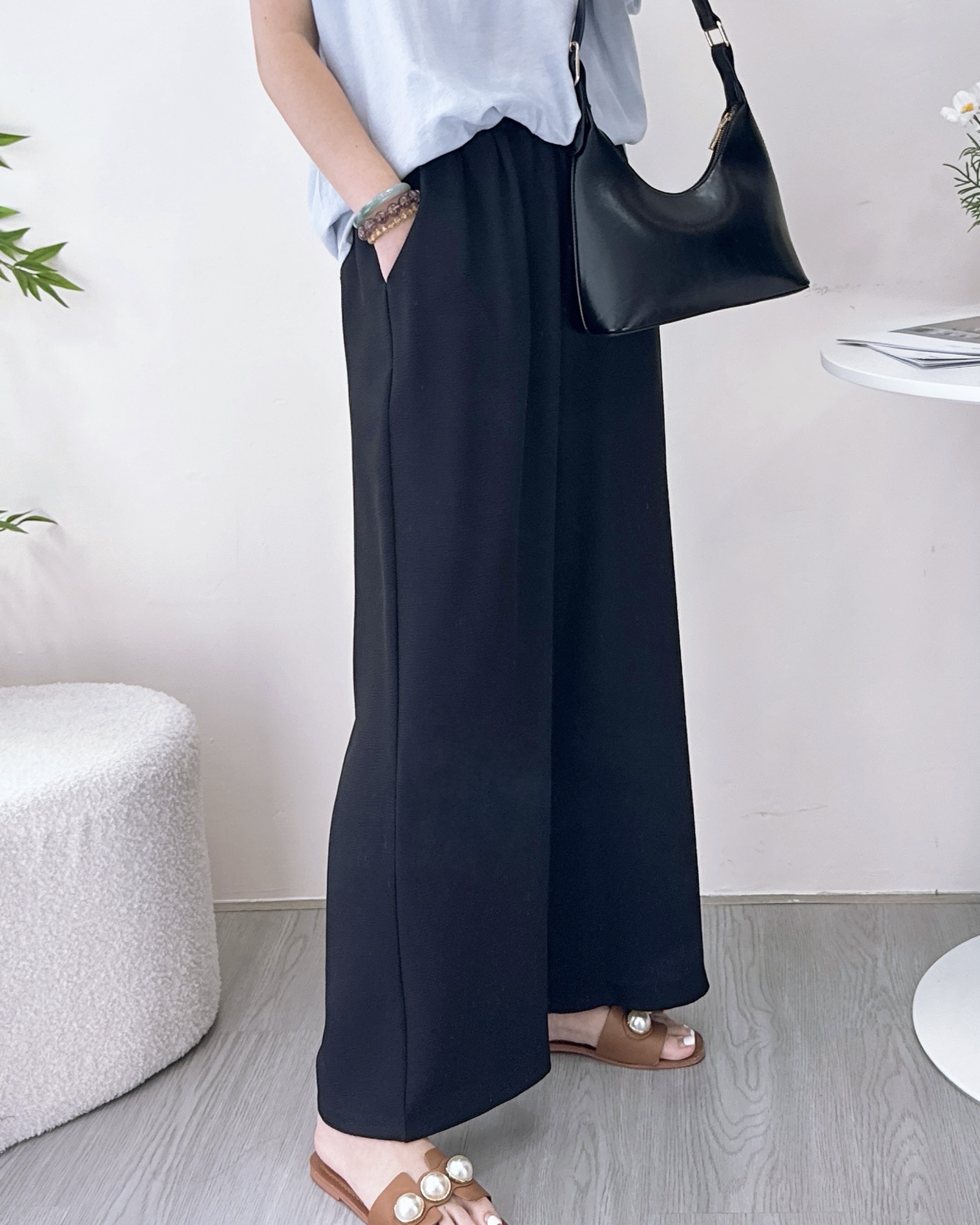 超垂感磨砂雪紡西褲 3色