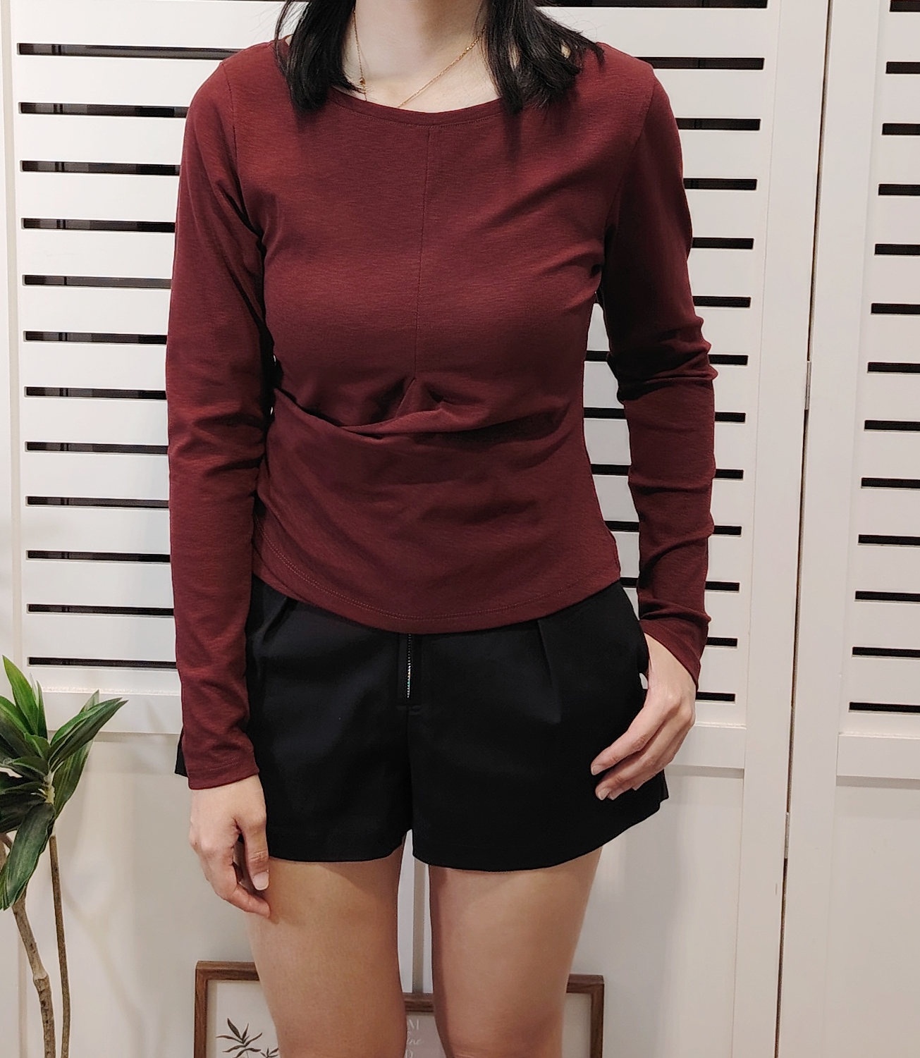 M5071 Boat Collar Long Sleeve Tee