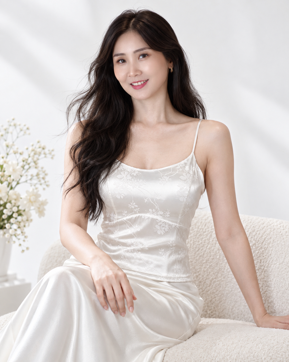 5142 Aaliyah Lumière Two-Tone Jacquard Cami Blouse