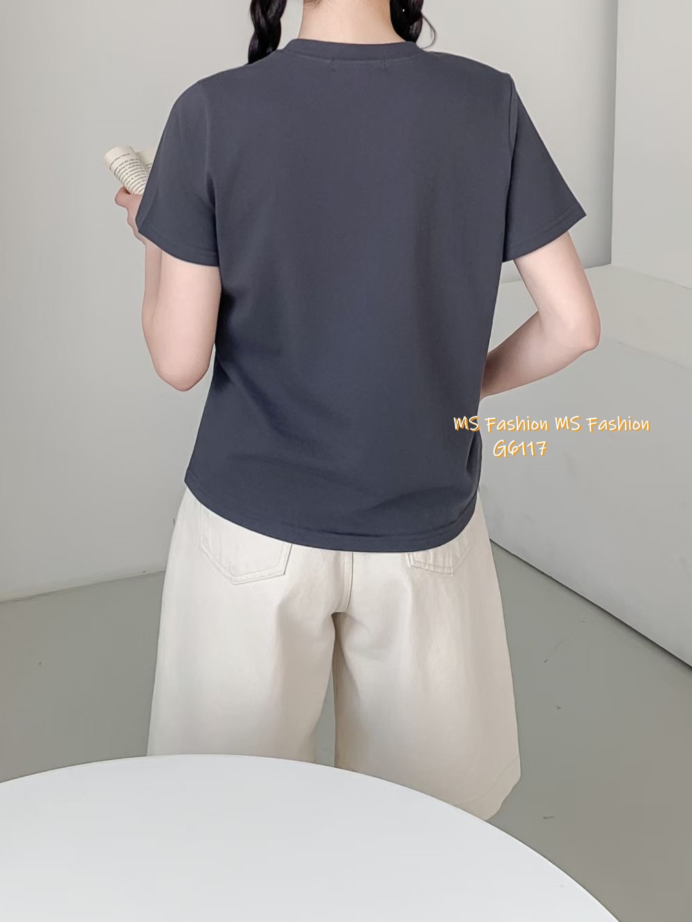 G6117 韓國🇰🇷拼色字母tee