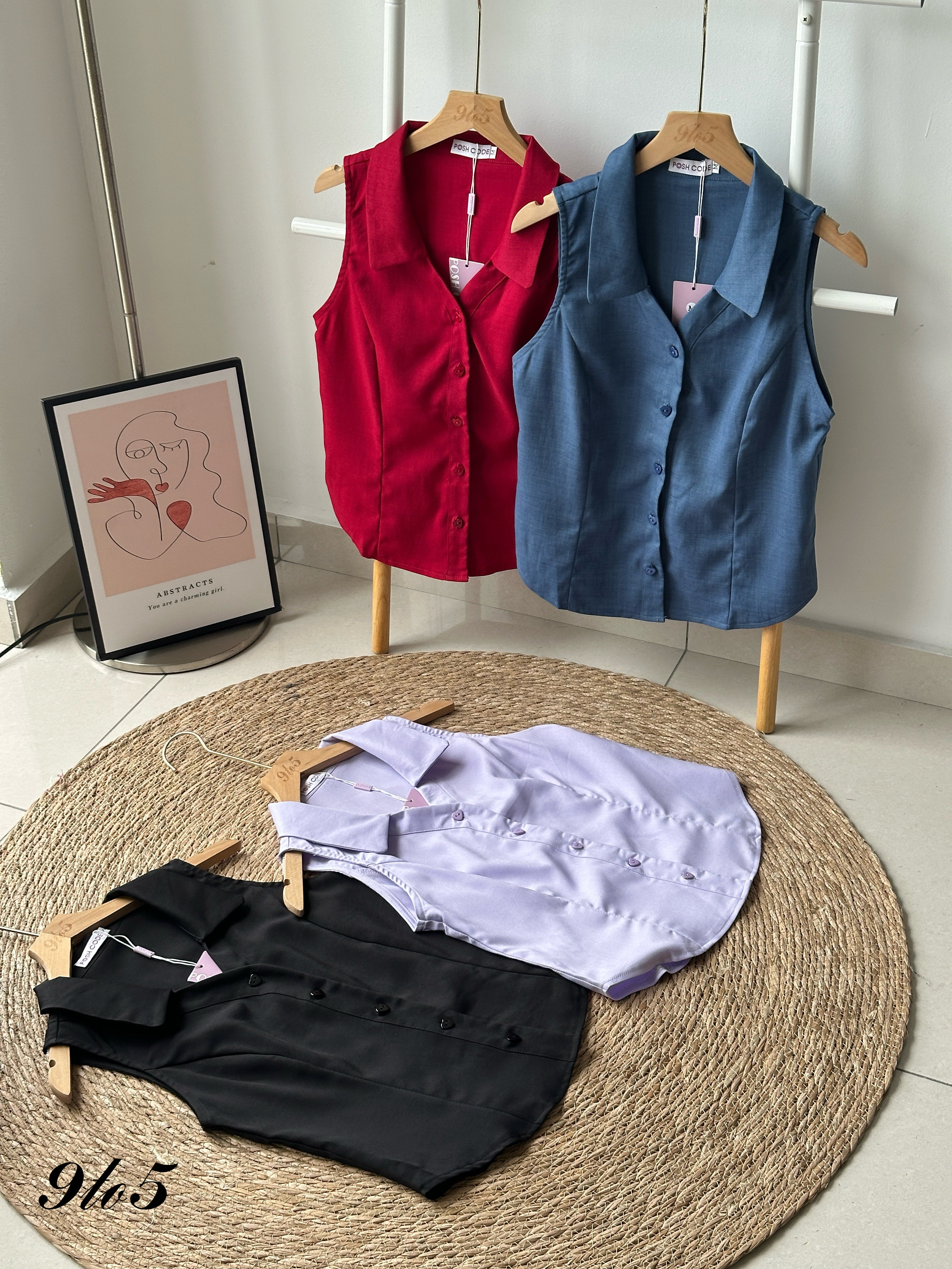 T4111 Halter Neck Sleeveless Top - 4 Colors 