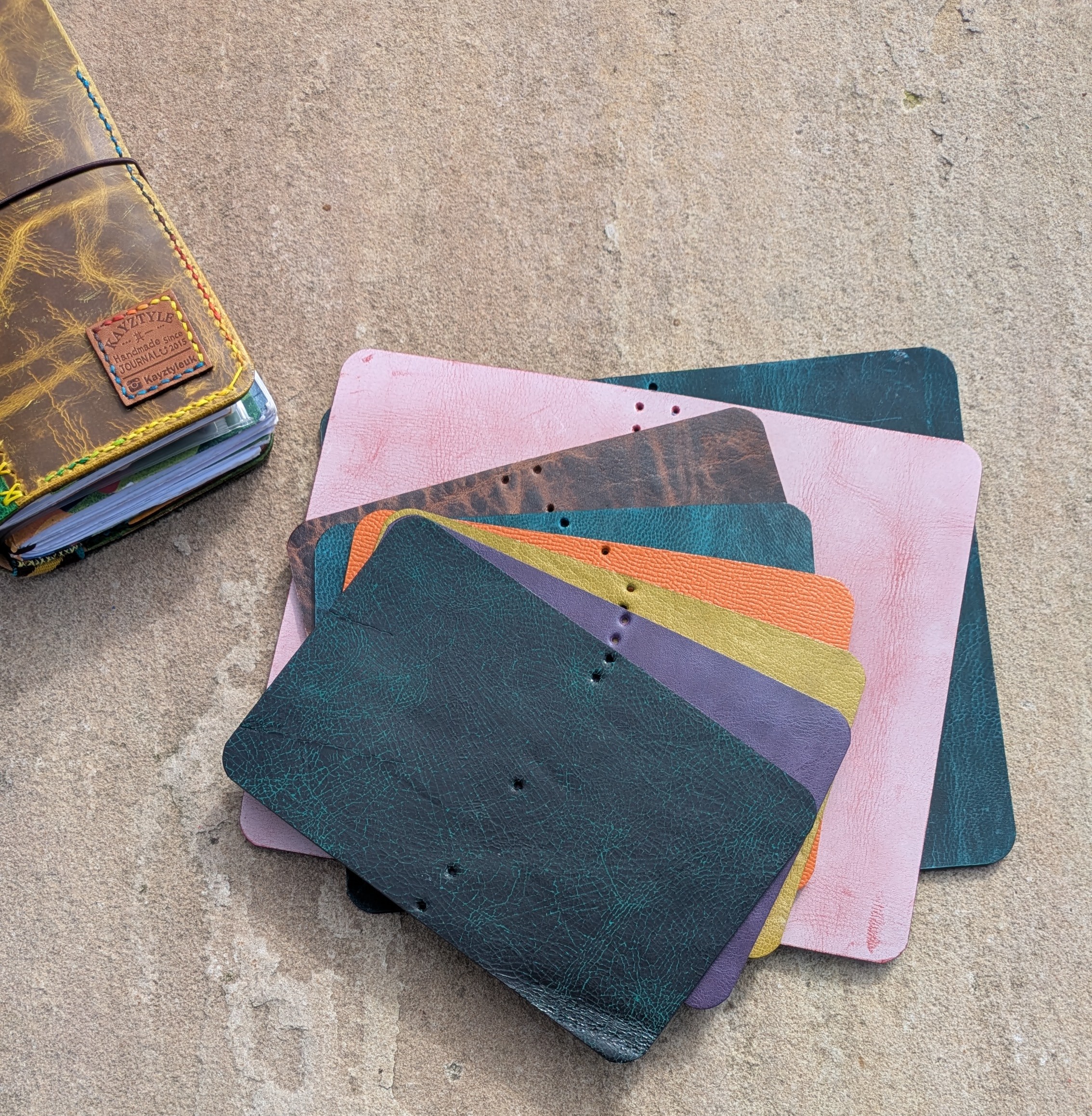 Kayztyle Made Mini journals Collection Double-sided Leather Traveller’s Notebooks/Journals
