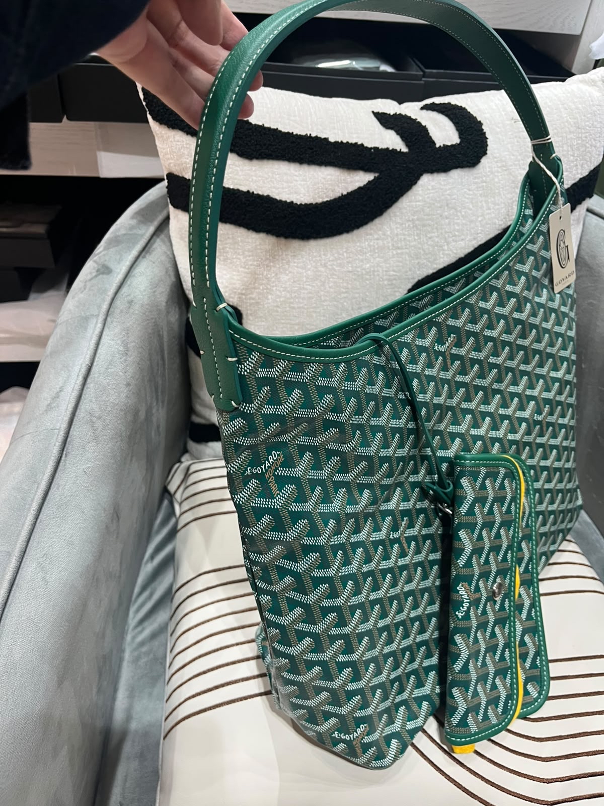 全新未使用品Goyard Boheme Hobo Green 100%Authentic, 全新未使用品 ✅Pouch ✅dust bag 