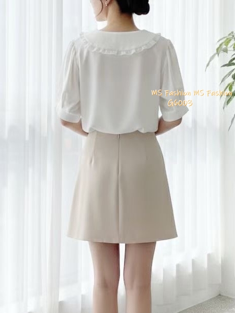 G6003 韓國🇰🇷靚料花邊領top