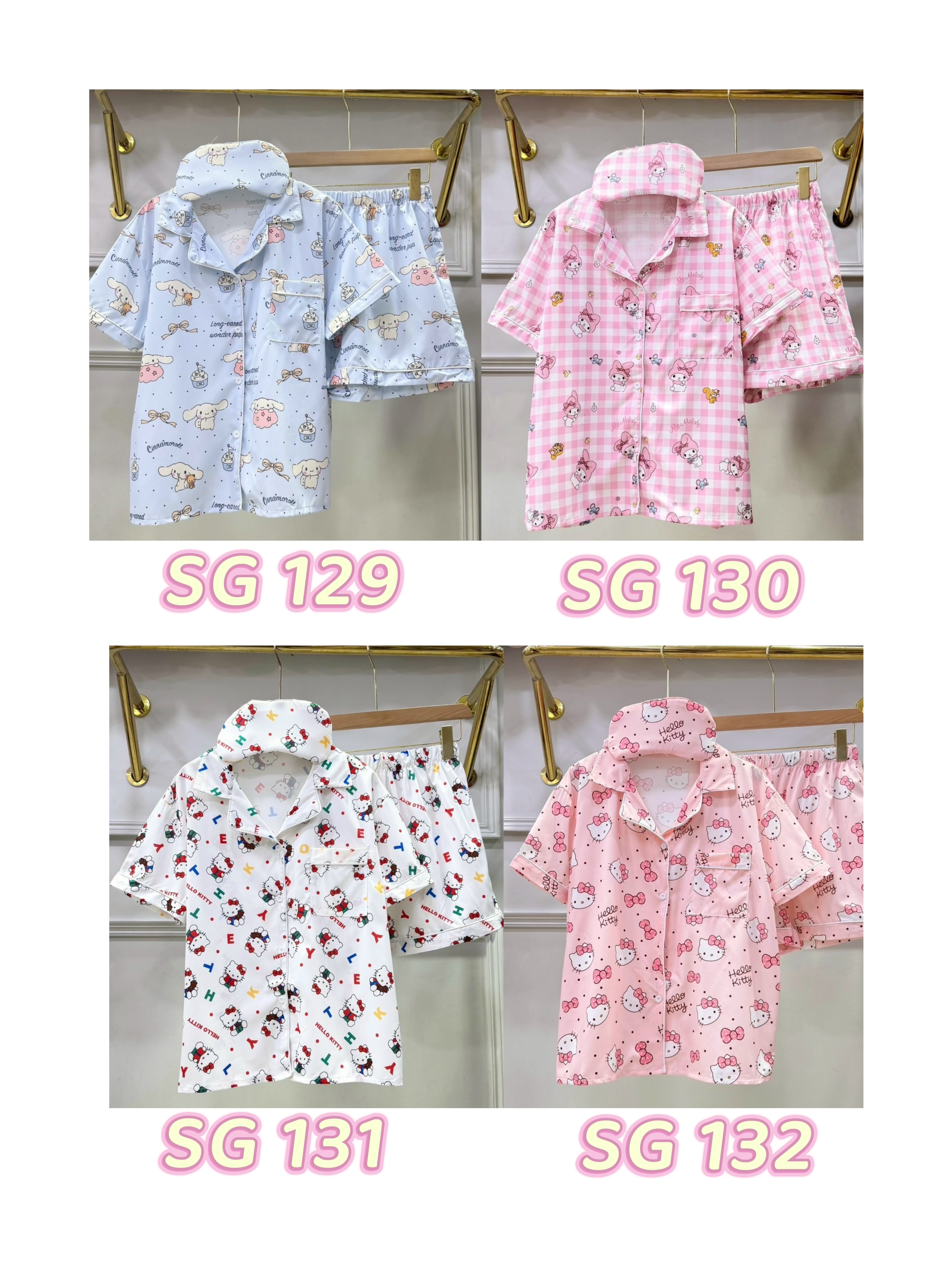 泰國直送絲質睡衣成人版No .SG91 -SG 134
