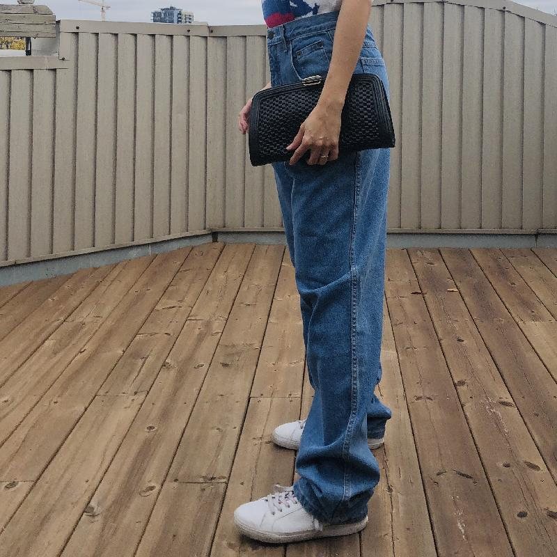 C.a. 1990s Stylish High-Waist Cargo Jeans 100% Cotton (MT927)