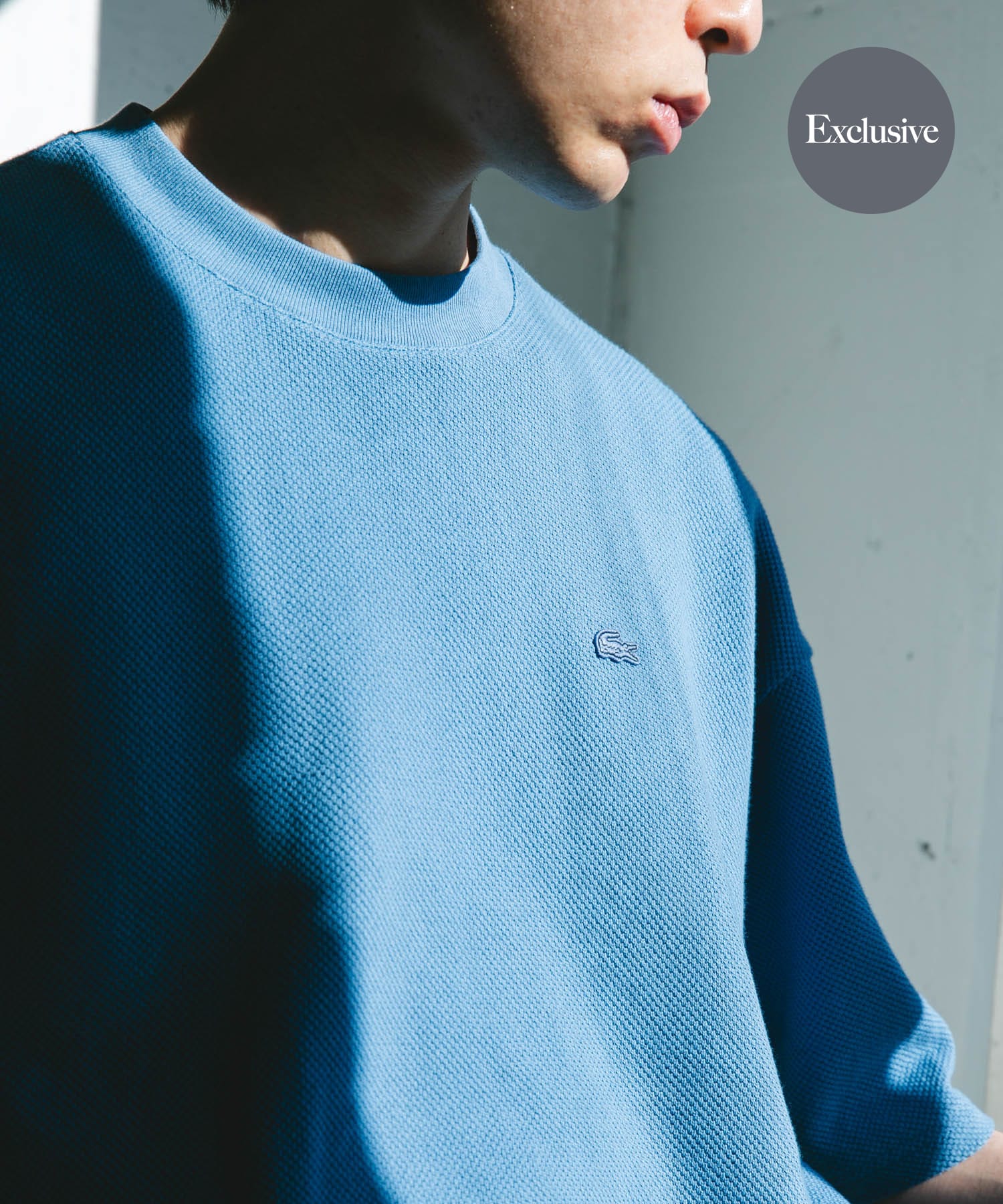 LACOSTE×DOORS THICK PIQUE ROUND SHORT-SLEEVE