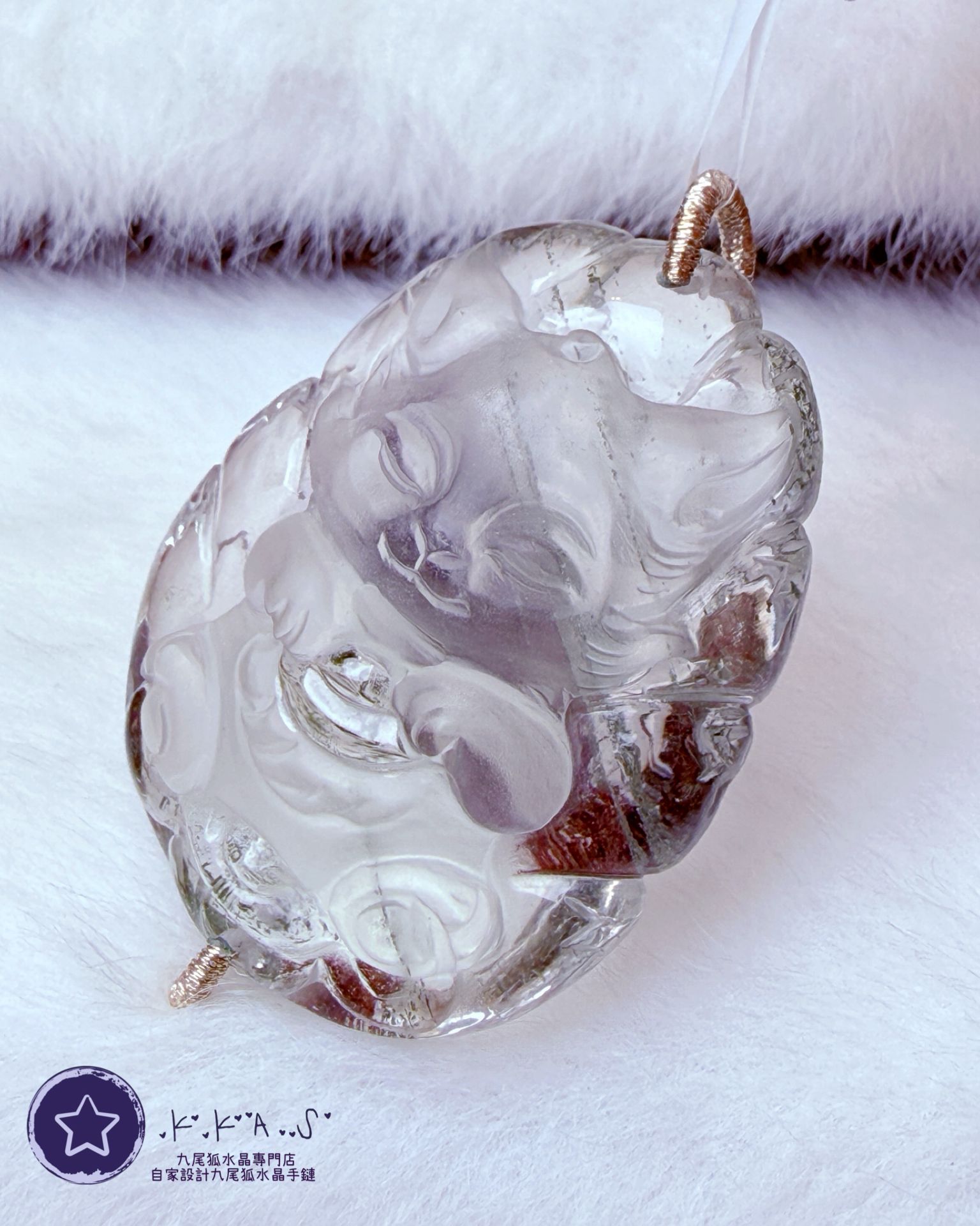 K00209 紅綠幽靈 元寶狐 - 吊墜/手牌兩用款