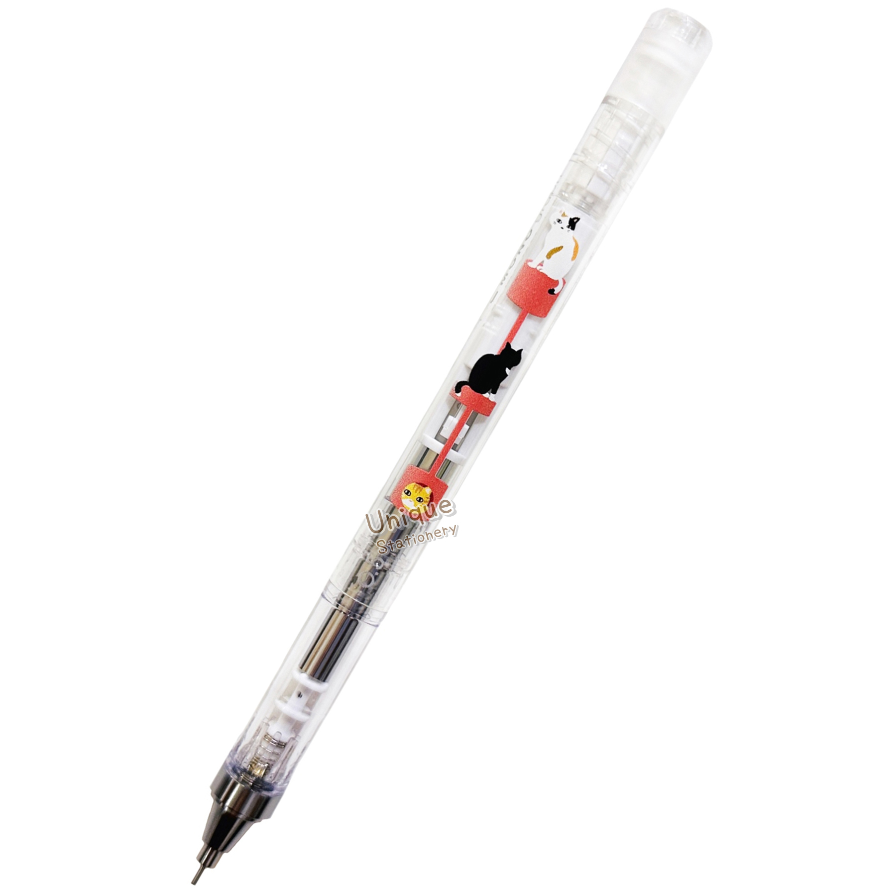 現貨｜日本限定 貓貓圖案 日本製 TOMBOW 蜻蜓牌 MONO graph 0.5mm 鉛芯筆 (DPB-163L)