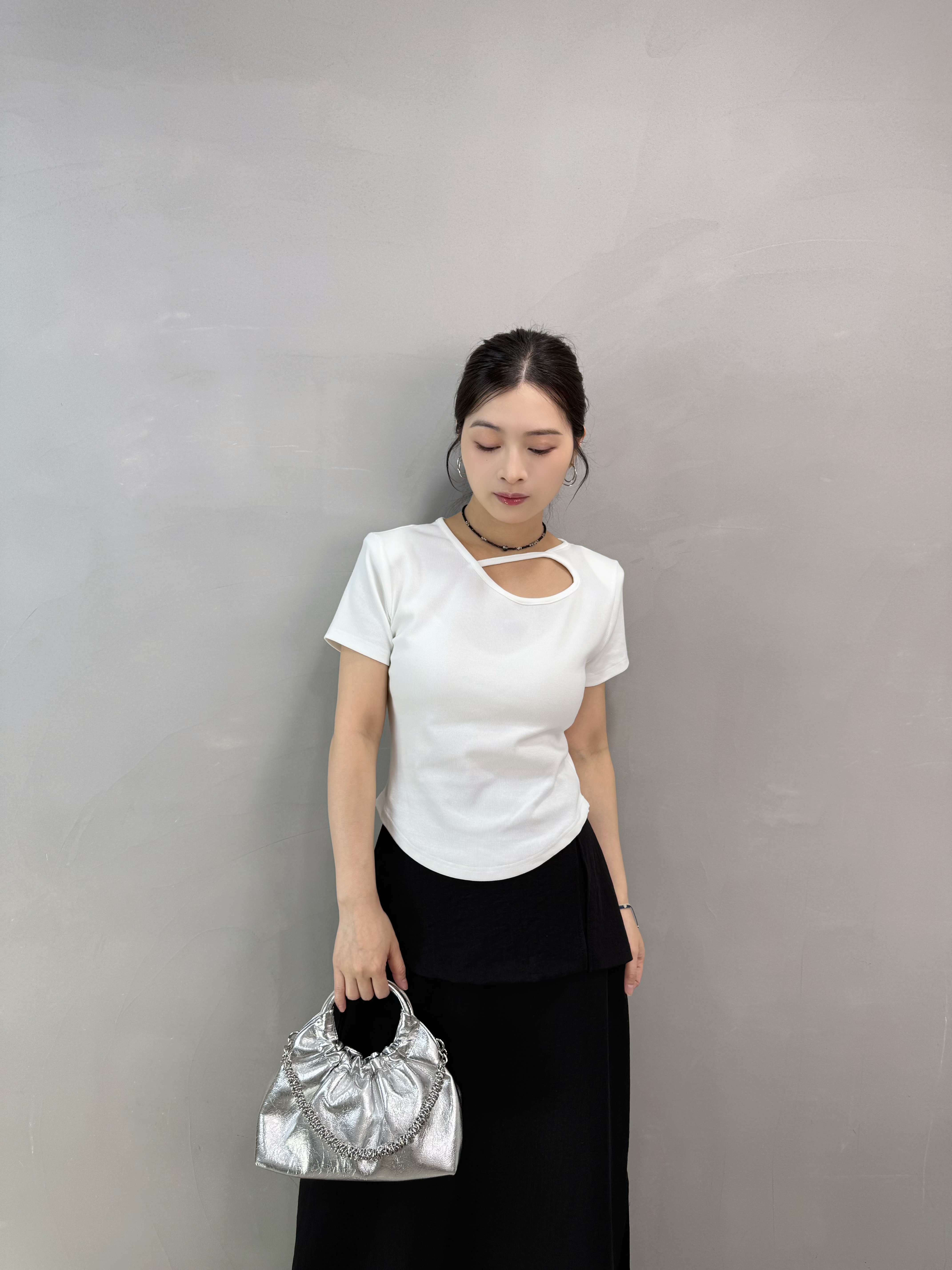 T74 設計領暗紋tee