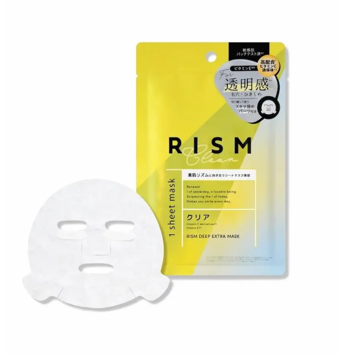 Rism - 透明感美白收毛孔面膜 毛孔肌適用 (1枚入)*10片 通透款 深層滋潤面膜系列 日本製 平行進口
