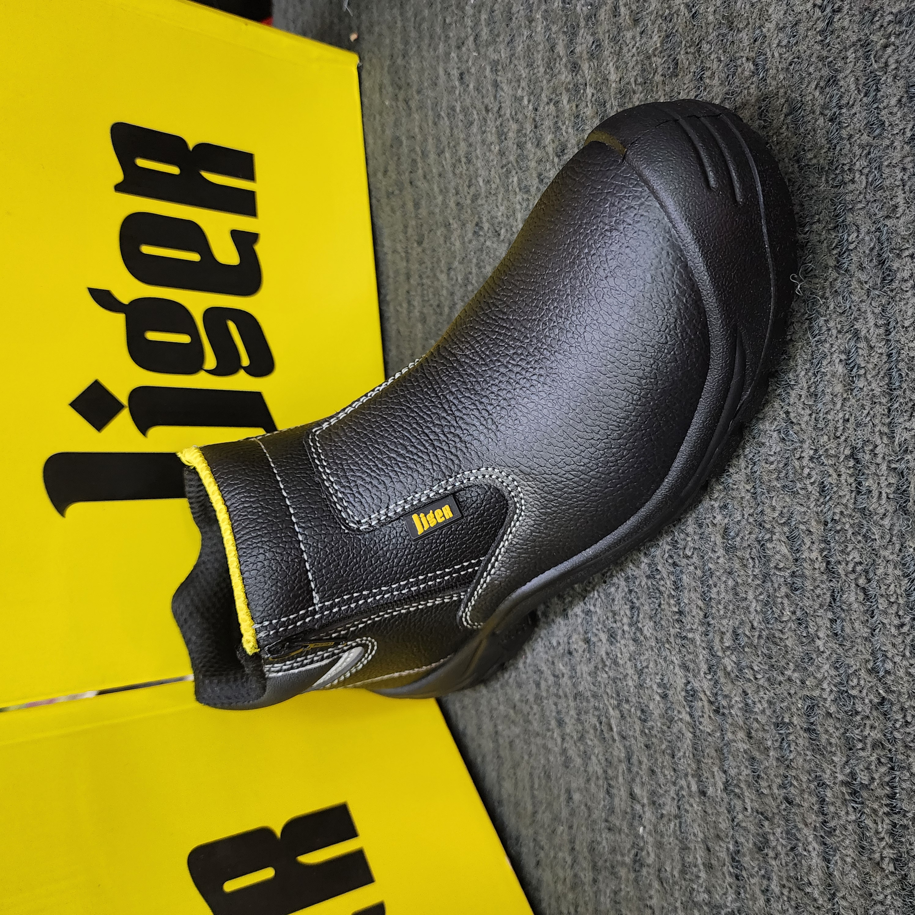 LIGER LG 66 SAFETY SHOES DOUBLE ZIP (SIRIM APPROVED) Kasut Hitam Kasut Keselamatan