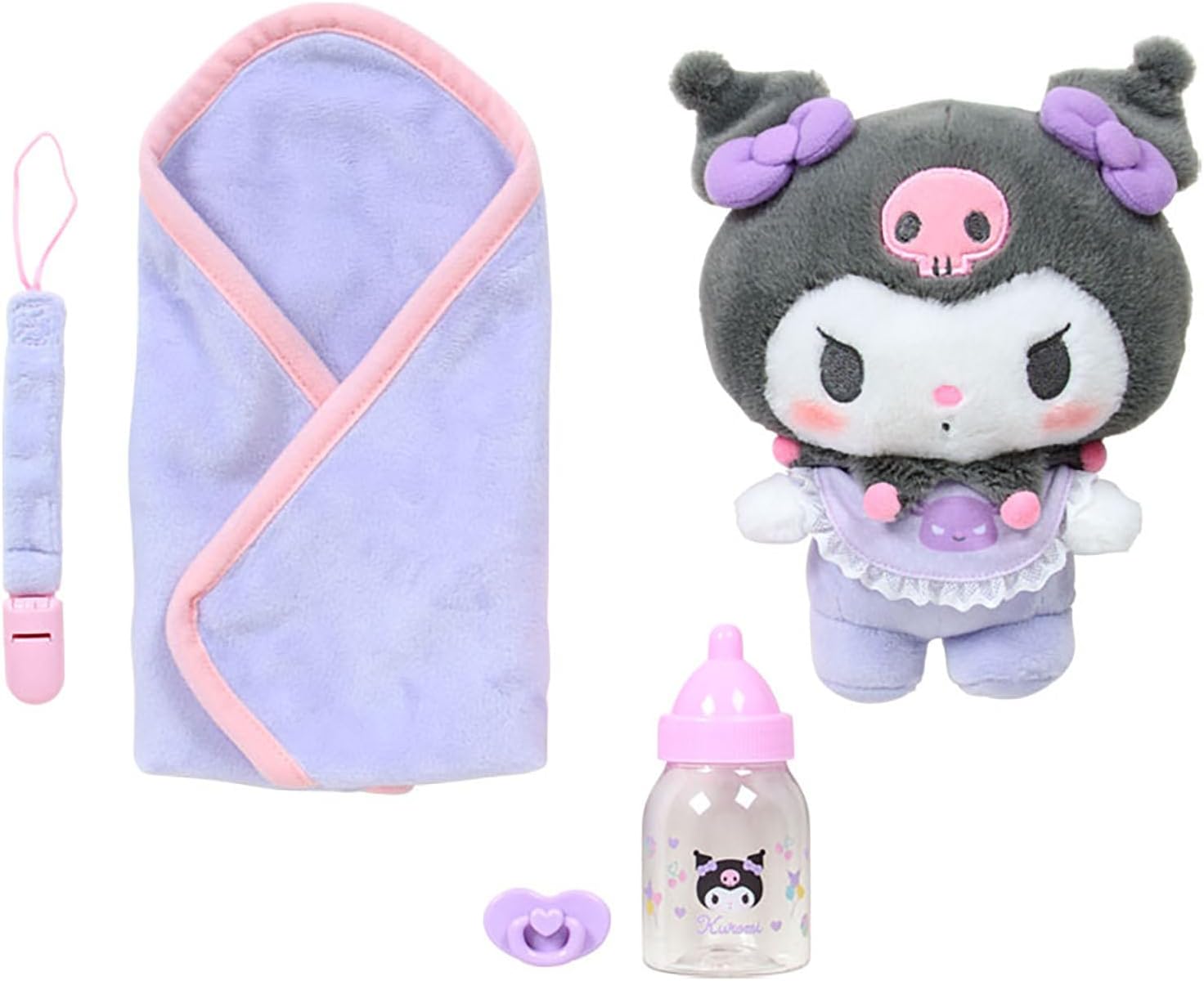 Sanrio Kuromi 公仔護理套裝｜三麗鷗 Kuromi 嬰兒玩具套裝 奶樽安撫玩具｜兒童禮物 女生禮物 Vbuy