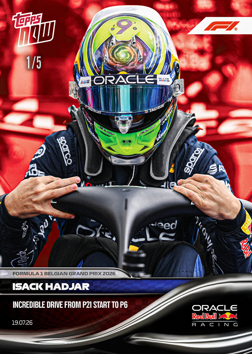 Isack Hadjar - 2026 F1 Topps Now #50 Belgian GP 紀念卡【團購】