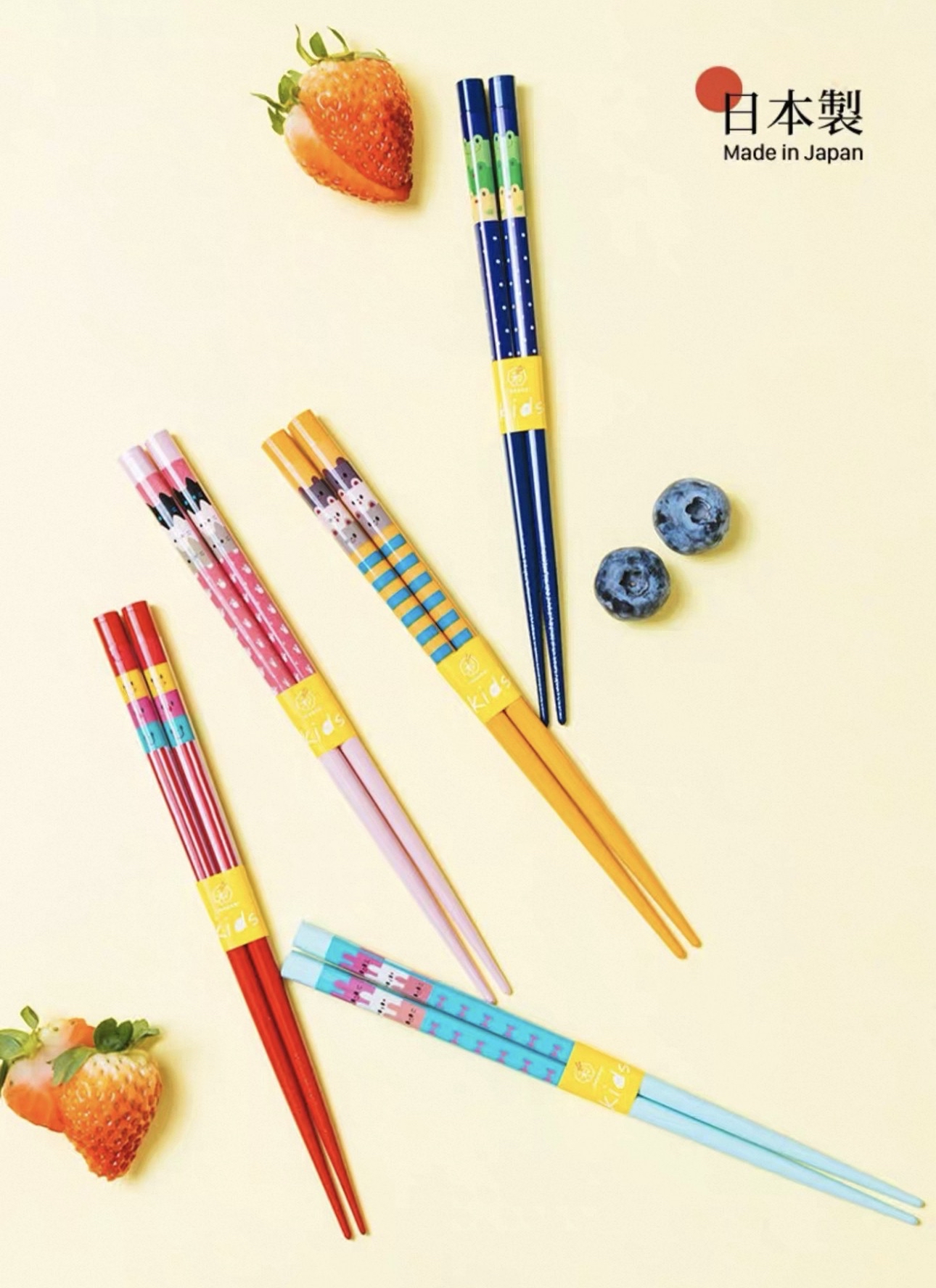 日本Kawai動物系列抗菌兒童筷子