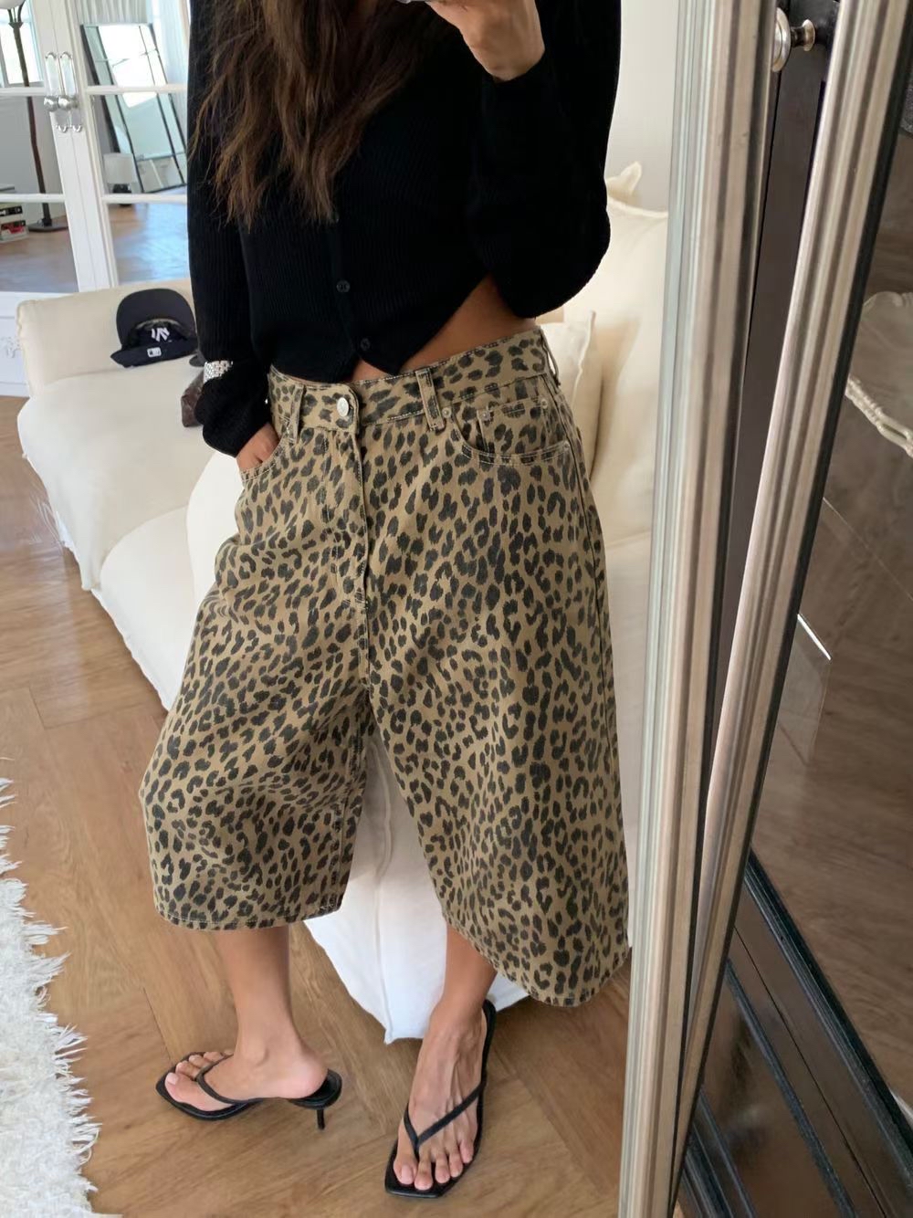 Animal printed shorts