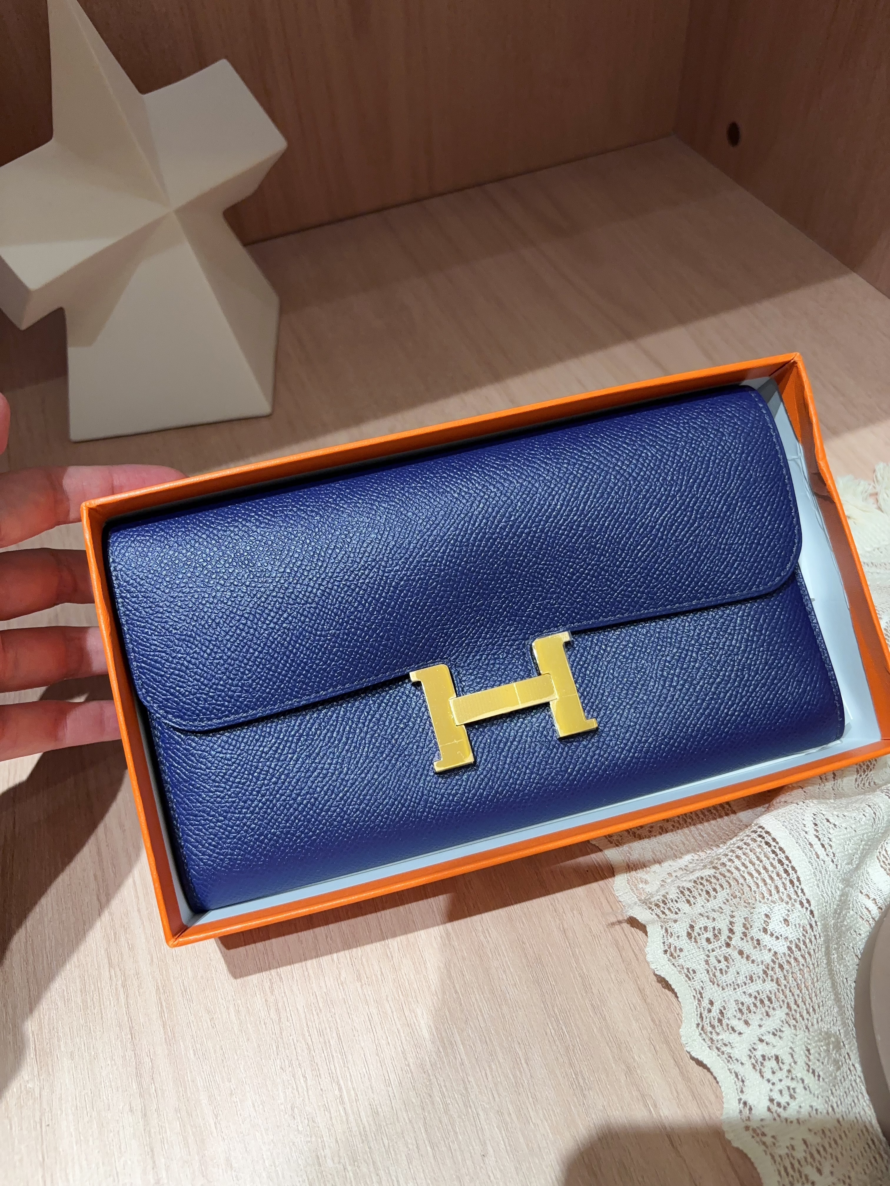Hermes Constance Wallet Stamp C 100%Authentic, 98%New ✅Box