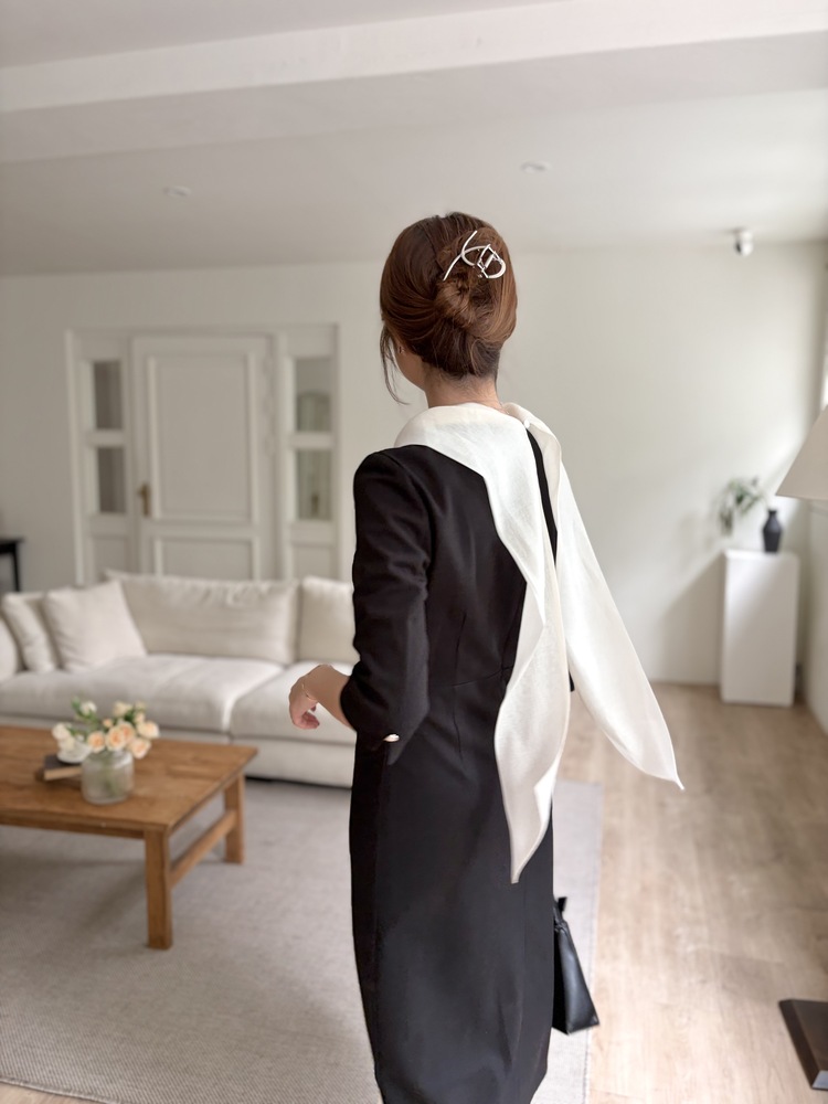 Therese Scarf Dress (Black)