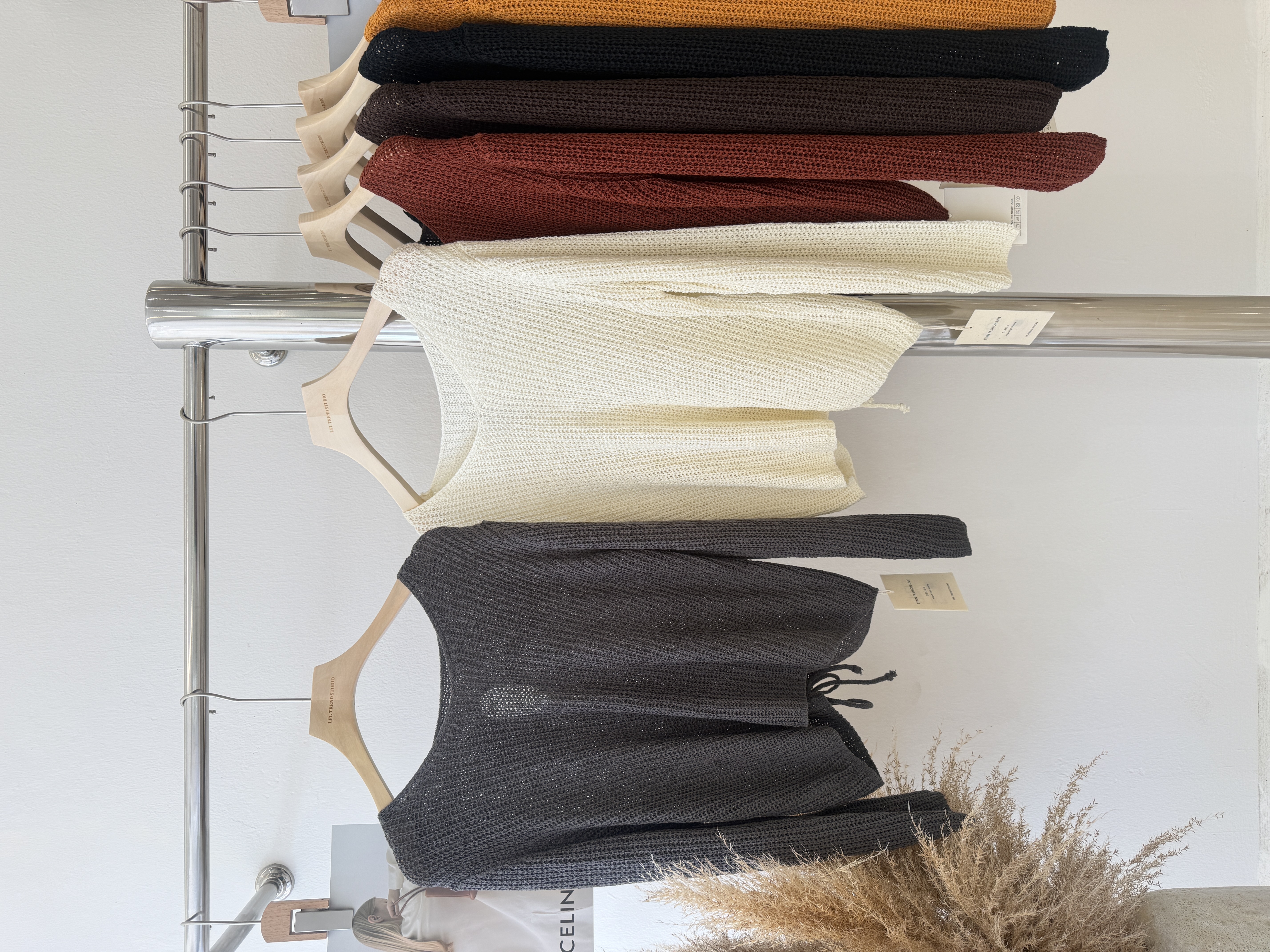 6738 爆款个性抽绳针织上衣