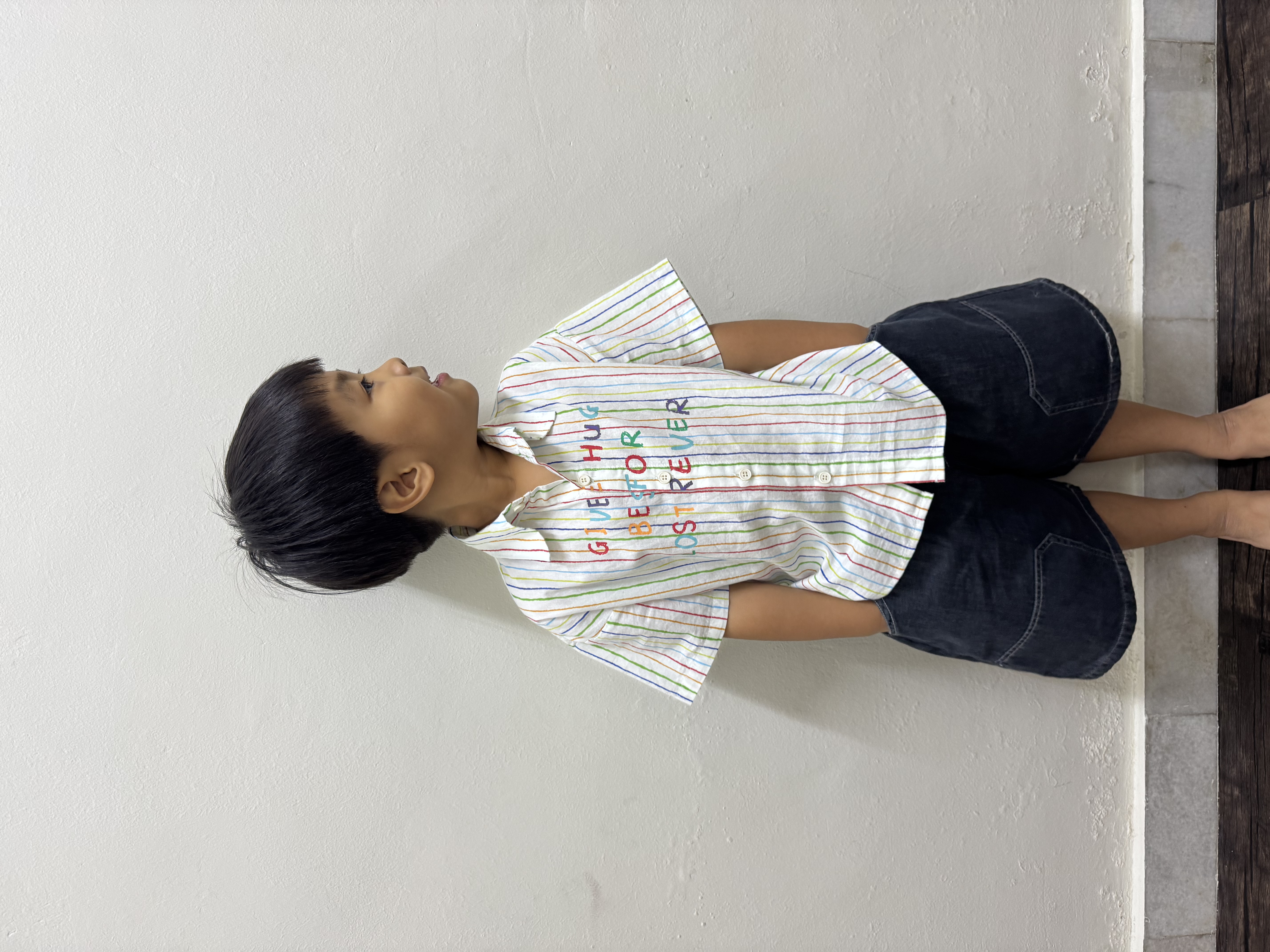 “Give Hug” Stripe Set Wear