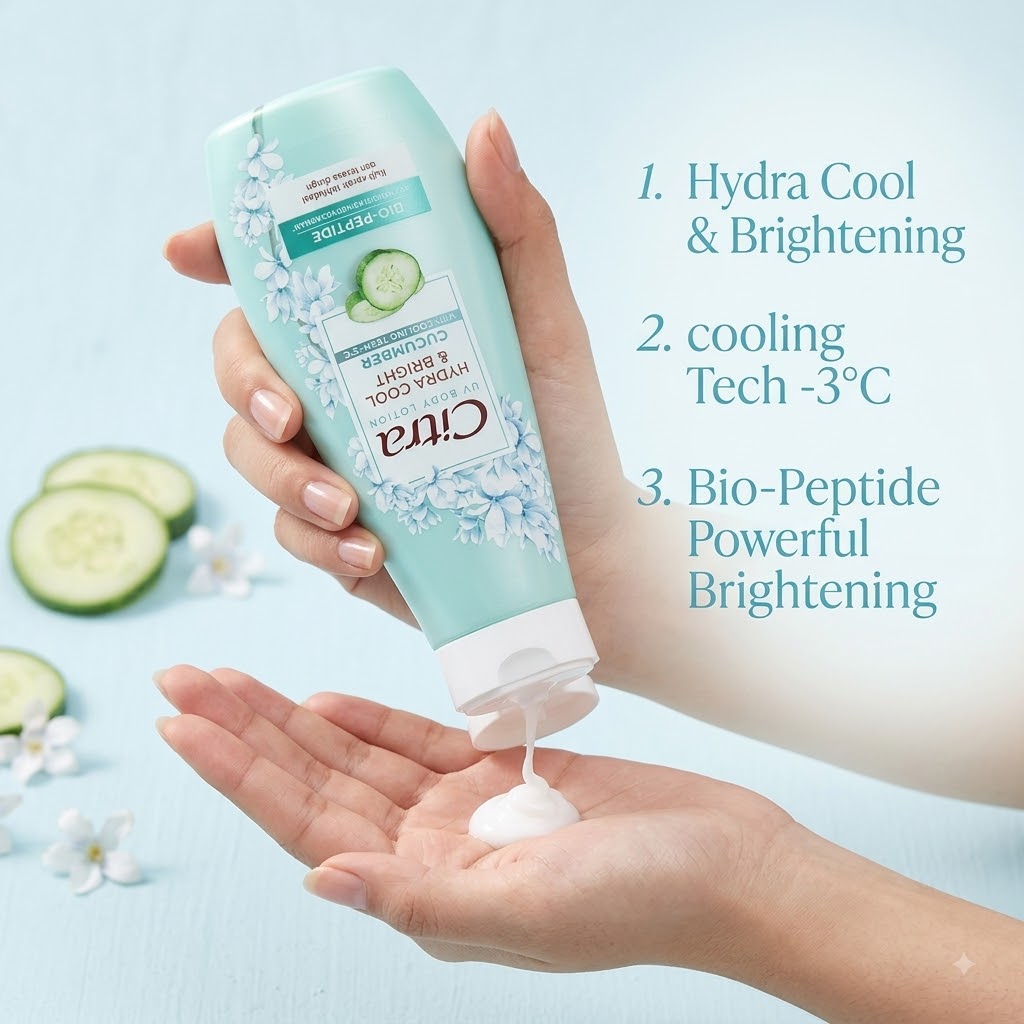 Hydra Cool & Bright (Blue) Citra Hand & Body Lotion UV Lotion 110ml, 210ml