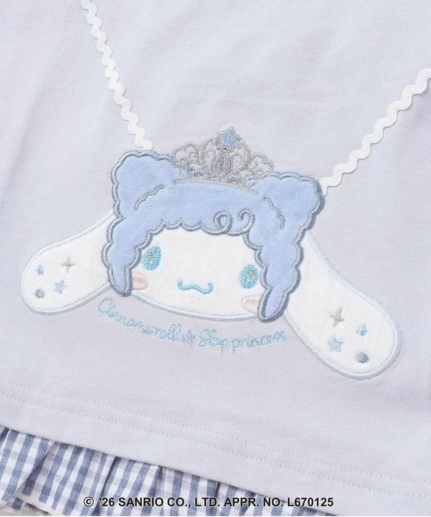 🆕【⭐訂購⭐】🇯🇵日本直送 🌀#Sanrio 刺繡翻領 格紋荷葉邊下擺 長袖Tee [3款選]🌀[ELIA-0124] [261017]