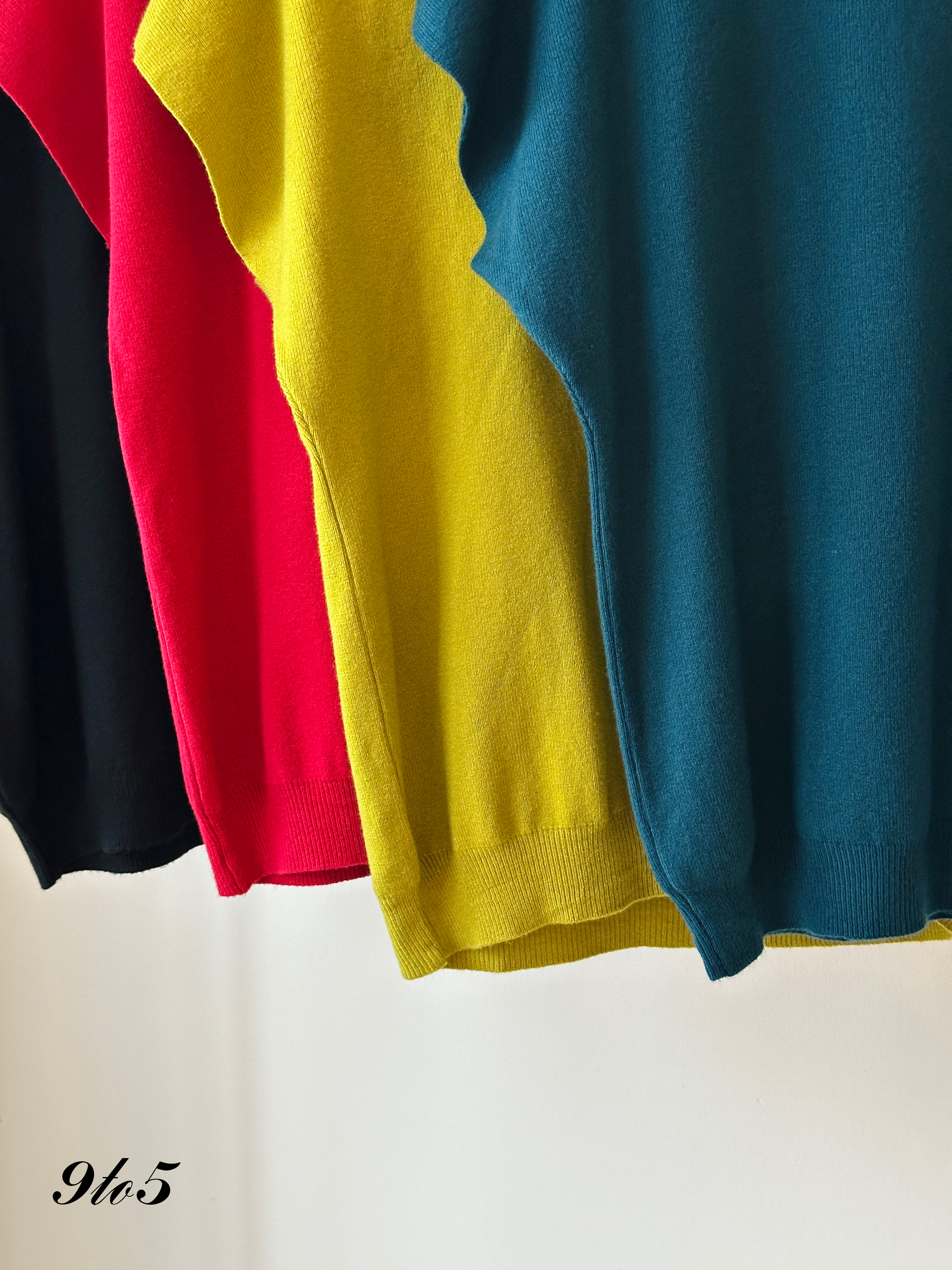 T3928 Cape Sleeve Knit Top - 5 Colors