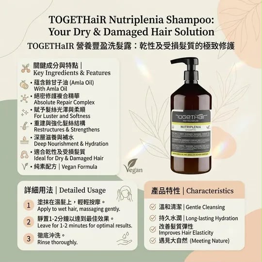 Togethair Nutriplenia Shampoo 250ml/1000ml