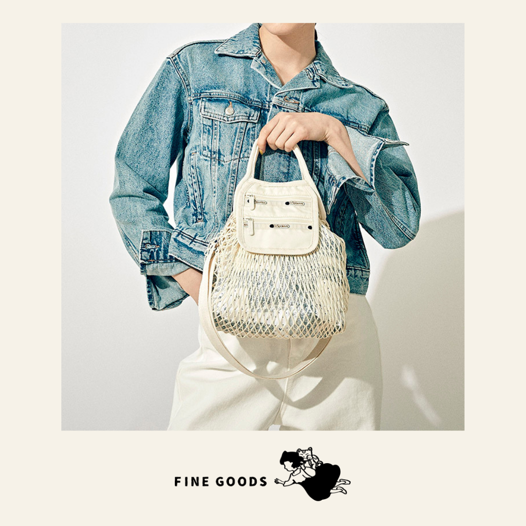 SM NET SHOULDER BAGフィッシュネットブラックホイル（クロス