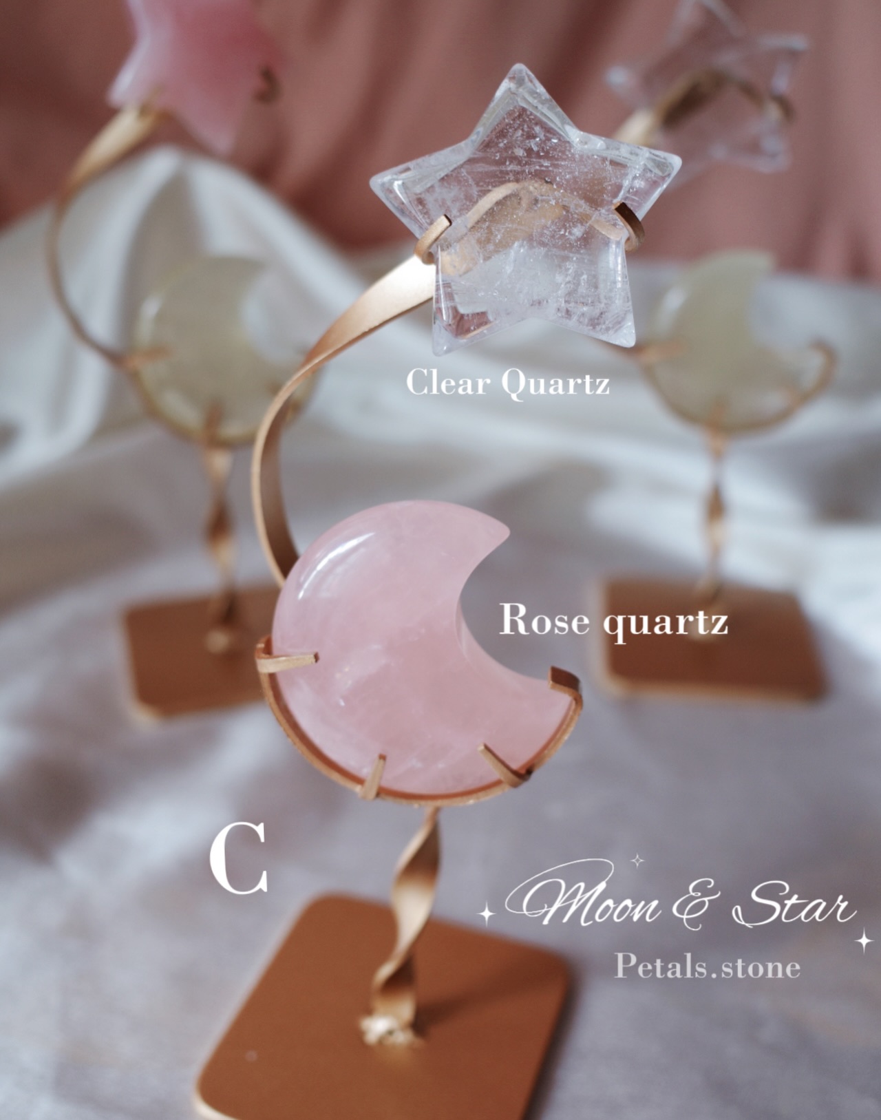 🌛Moon & Star | 黃水晶 粉晶 白水晶