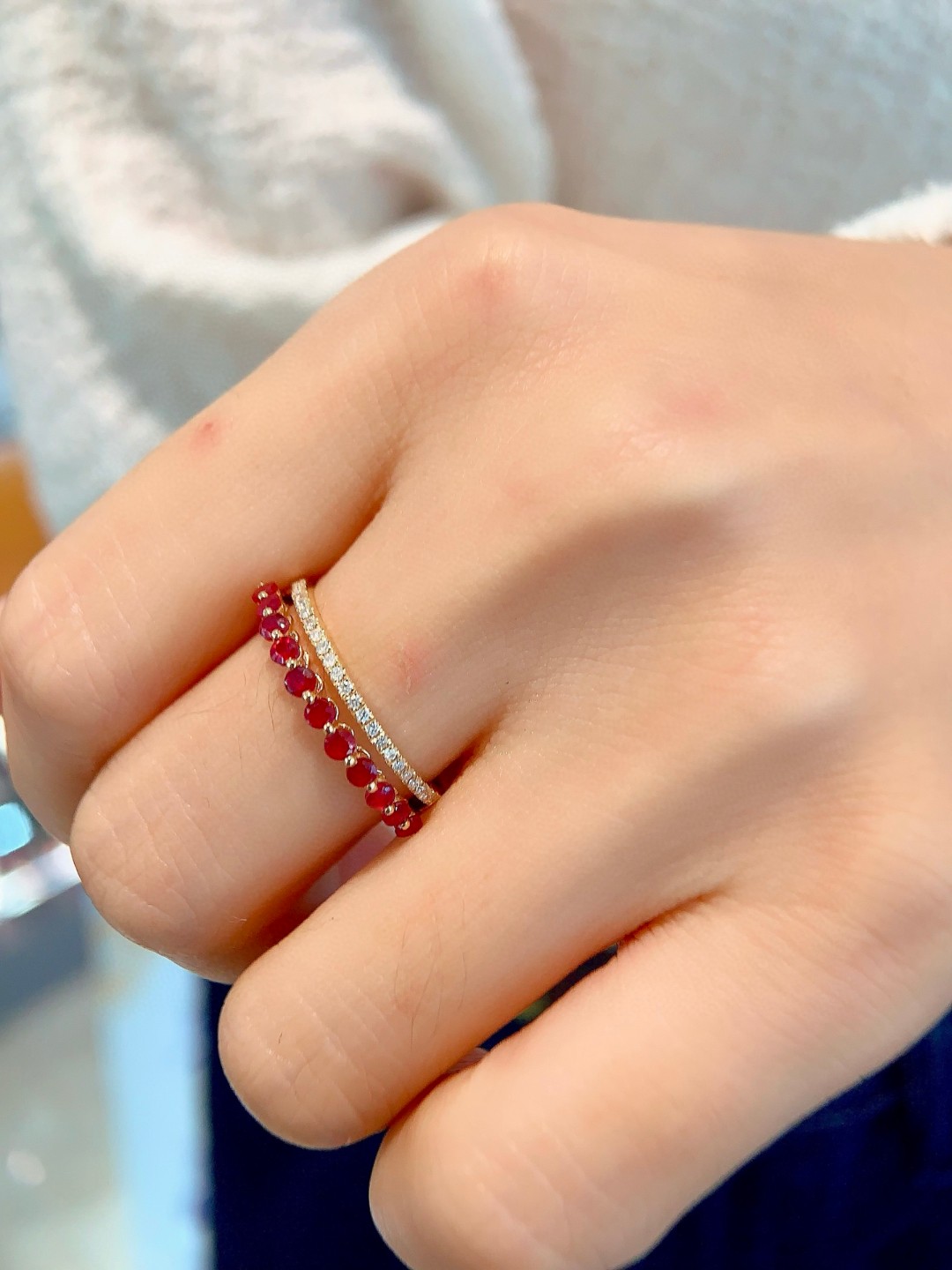 18K紅寶鑽石戒指 R0.67 D0.1 G1.81 S14