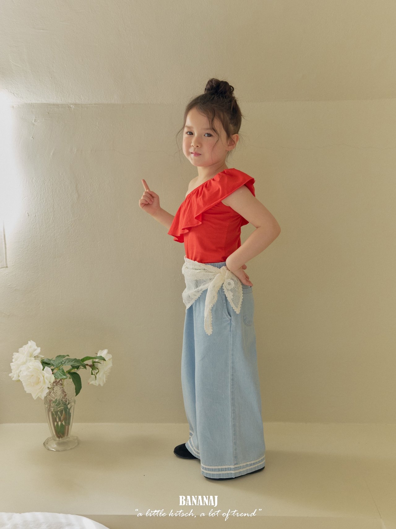 Bananaj | frill sleeveless (Red M100-110)