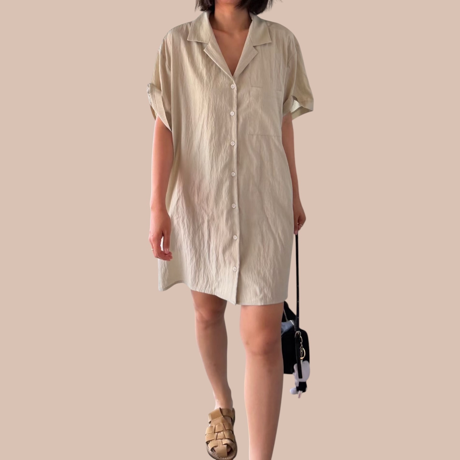 221449 V領Pocket one piece