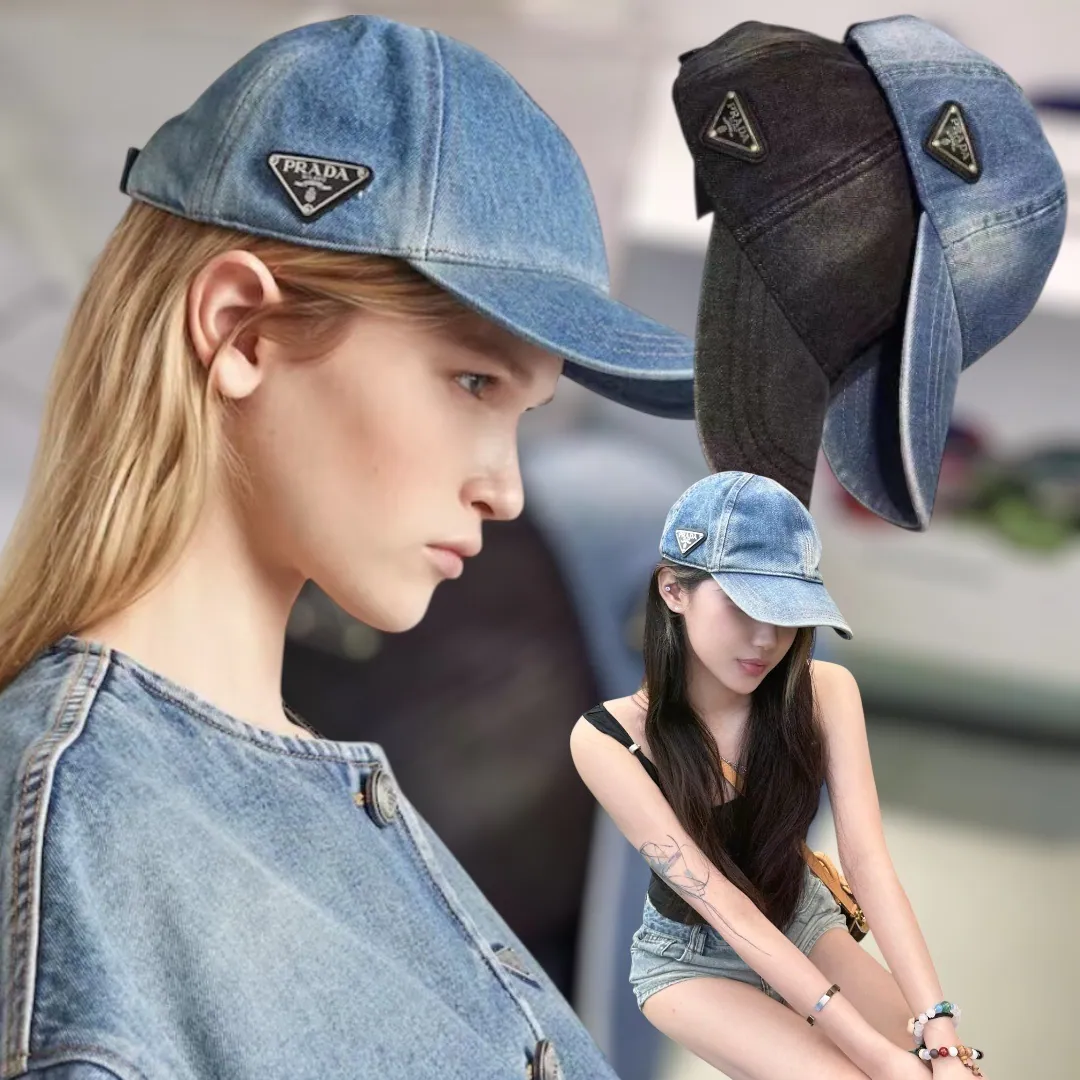 Prada三角標牛仔棒球帽