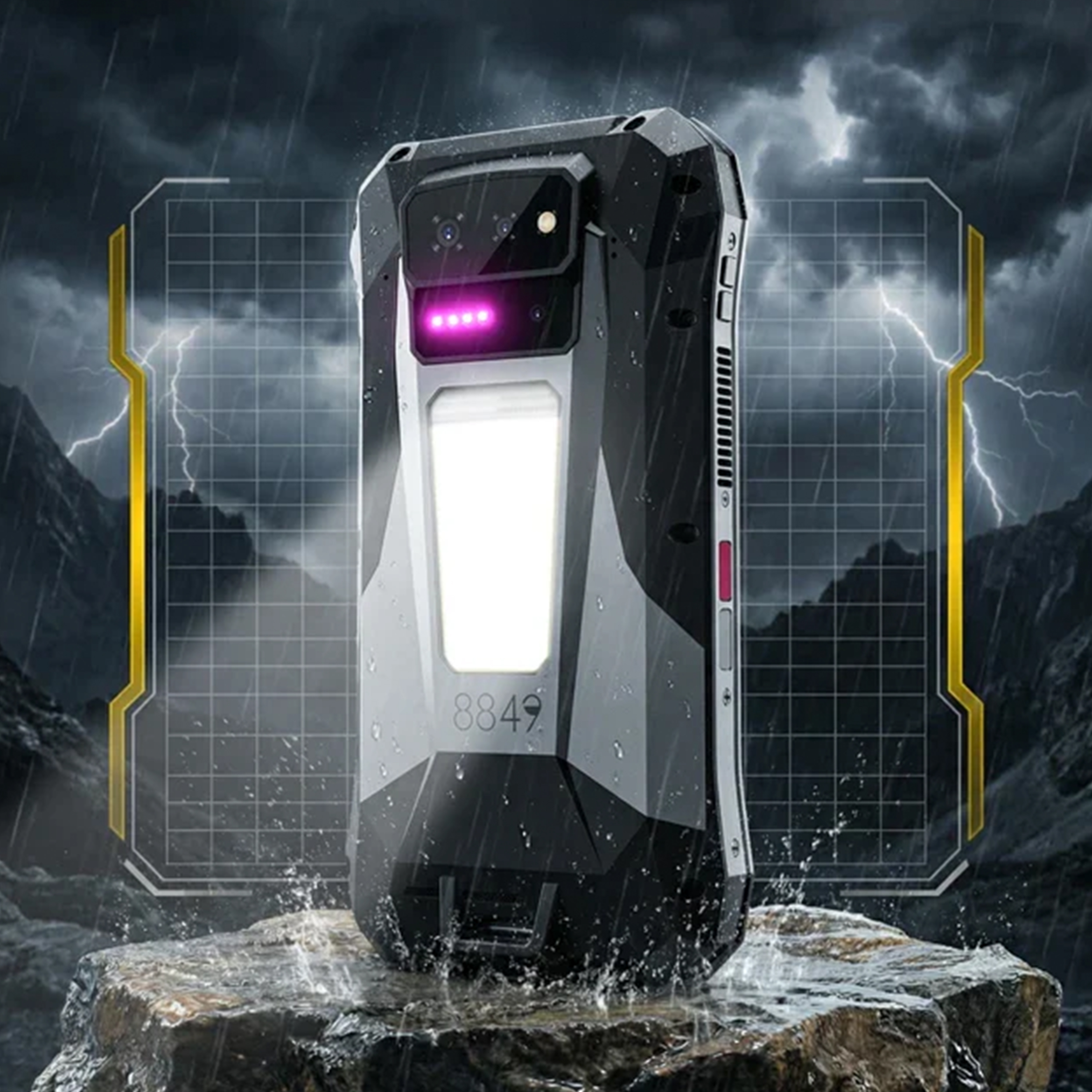 8849 / Unihertz Tank X 5G | 16GB/512GB 6.78吋 120Hz 17600mAh 1080P DLP投影儀 露營燈 警示燈 夜視 WiFi6 雙頻GPS 三防 投影手機 Rugged Phone with Projector