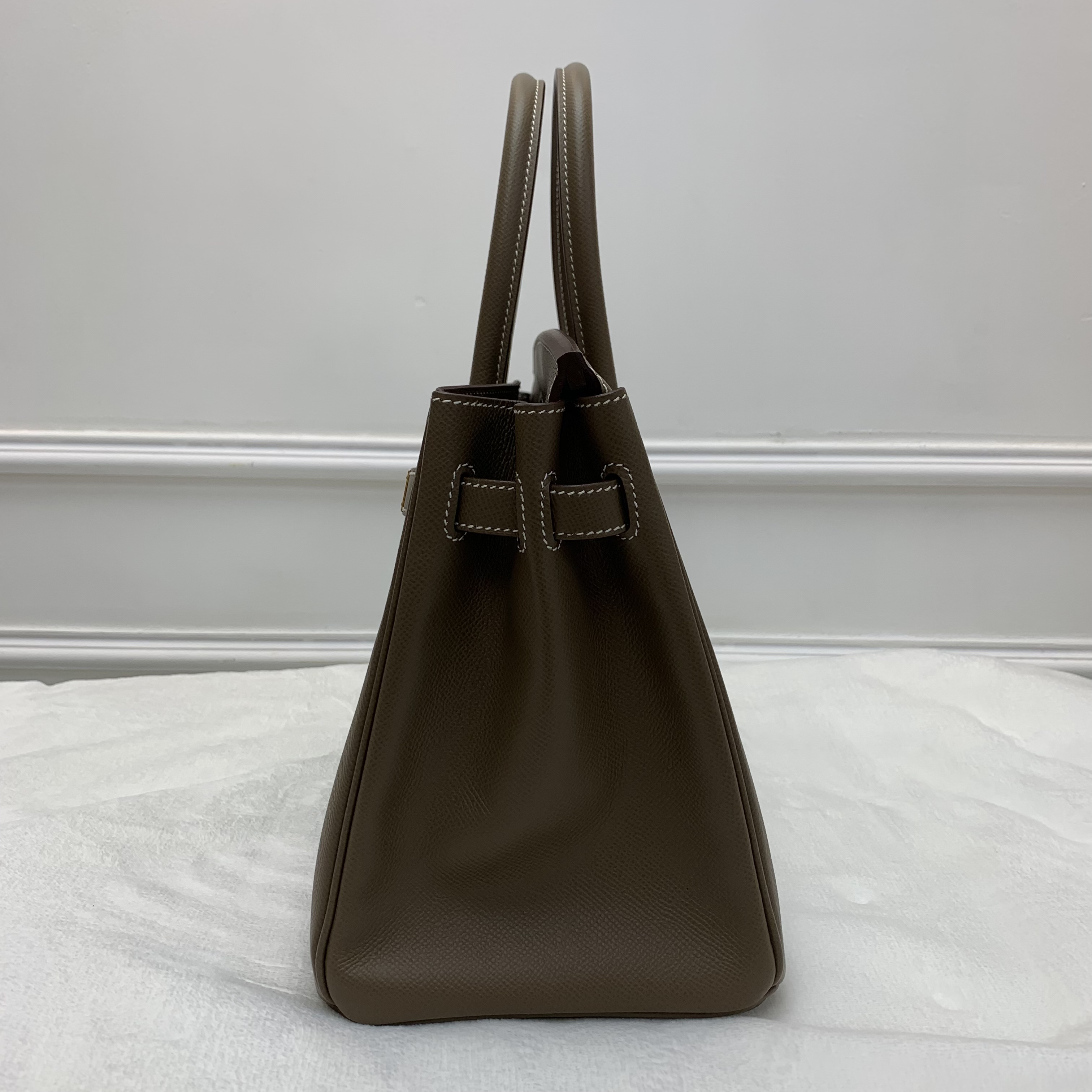 Full set Hermes Birkin30 大象灰金扣 Y刻印