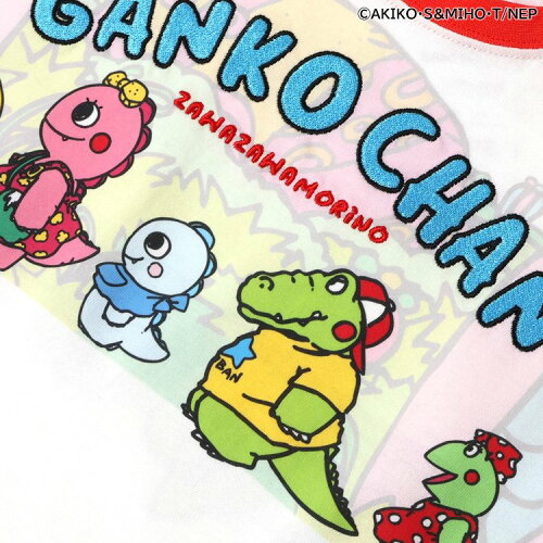 🆕【⭐訂購⭐】🇯🇵日本直送🌀#GankoChan 拼色綑邊袖 刺繡 短袖T恤［2款選］🌀 [ELDA-0266][260529]