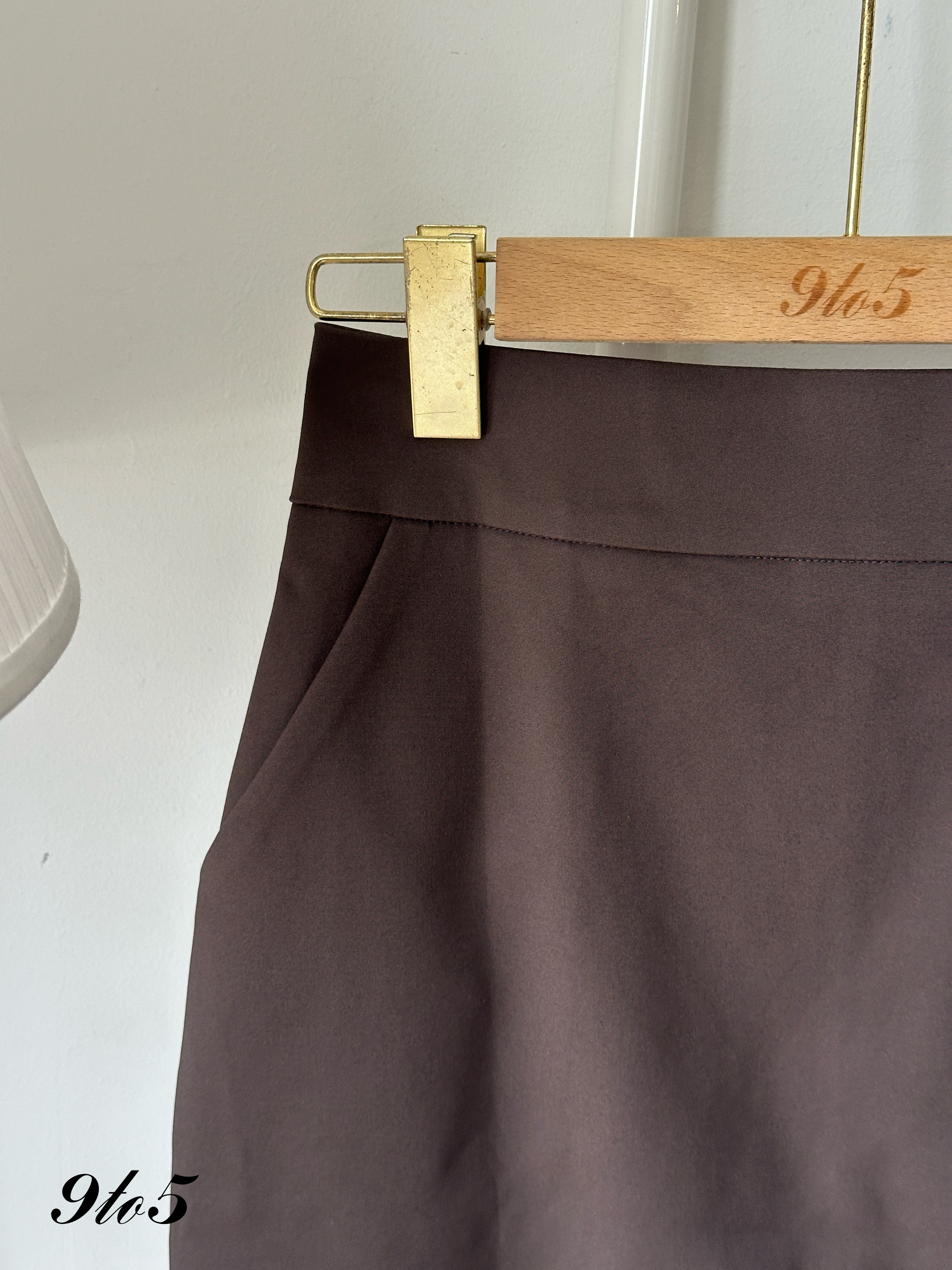 S1943 Side Slit Pencil Skirt - Grey & Khaki