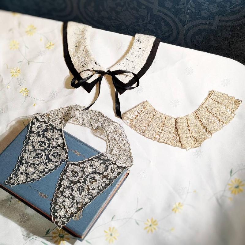 Vintage Mid-Century Handmade Lace Collar from Germany(NA0790)