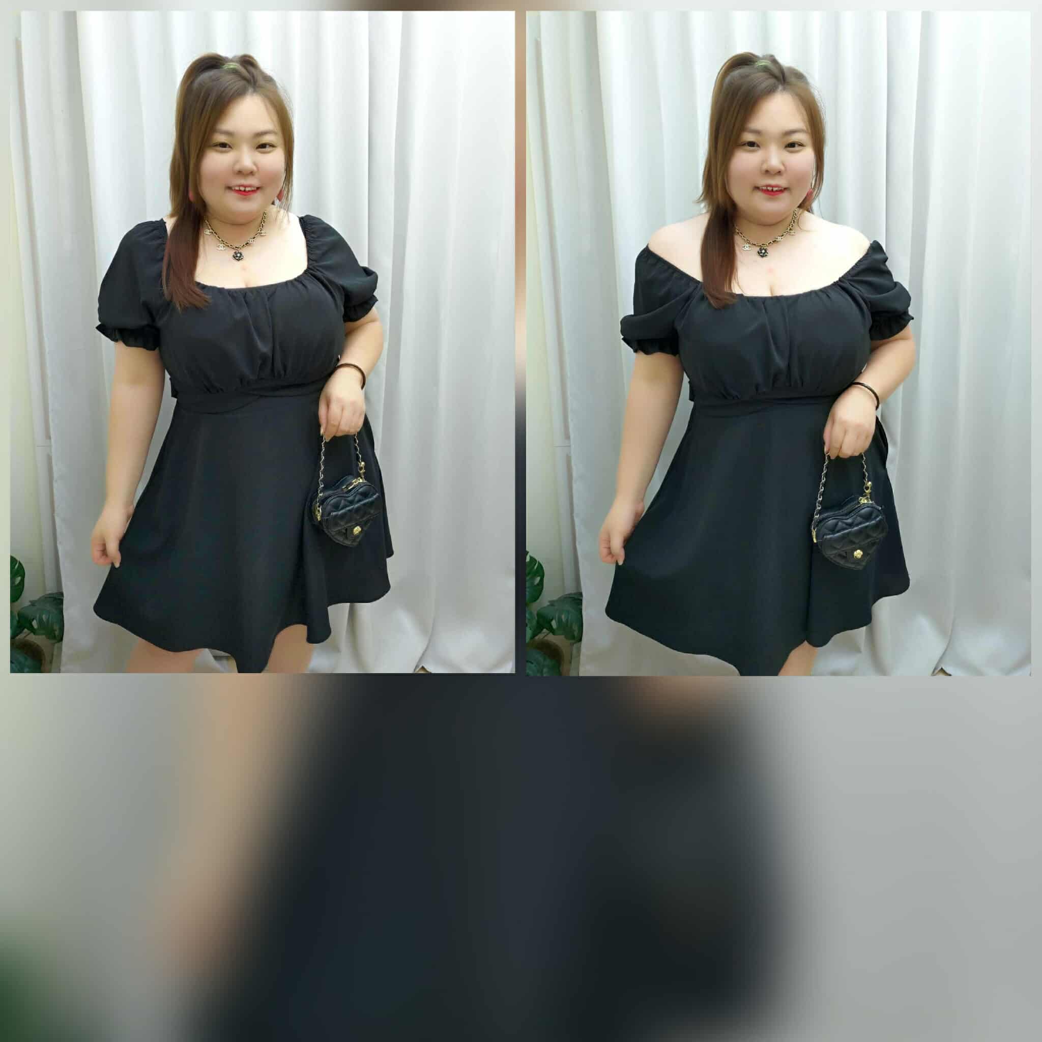 TW#5988 大U领设计附垫小洋裙