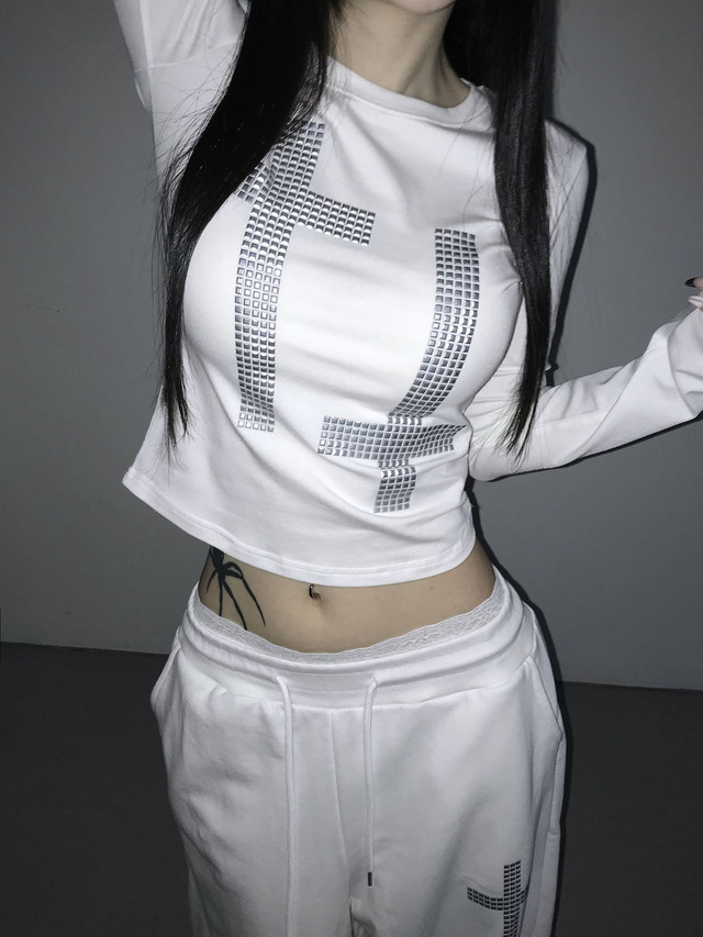 Studded Cross Long Sleeve