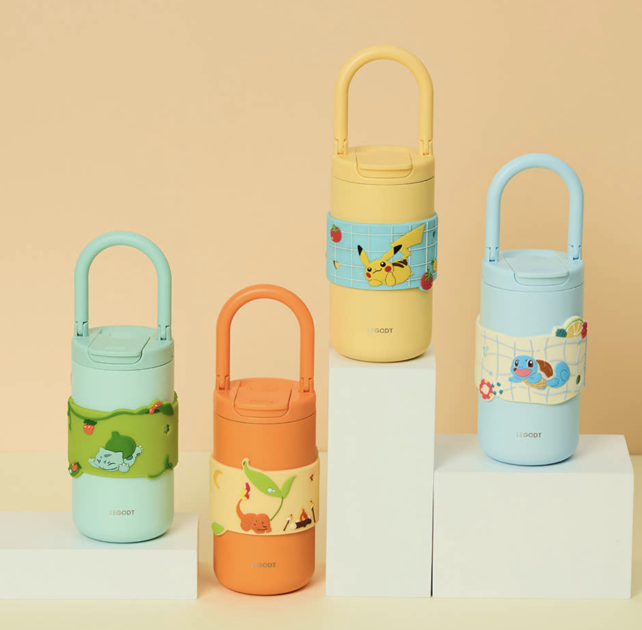 韓國 LEGODT X Pokemon 可拆卸 手提環 不銹鋼 保冷 保溫瓶414ml｜Loop Tumbler Module 