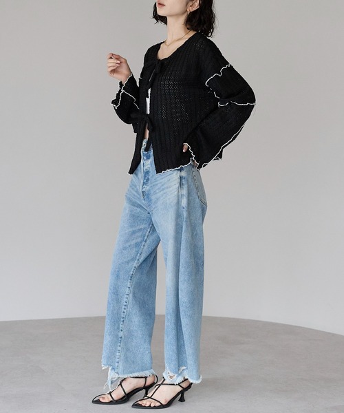 double ribbon 木耳邊外套