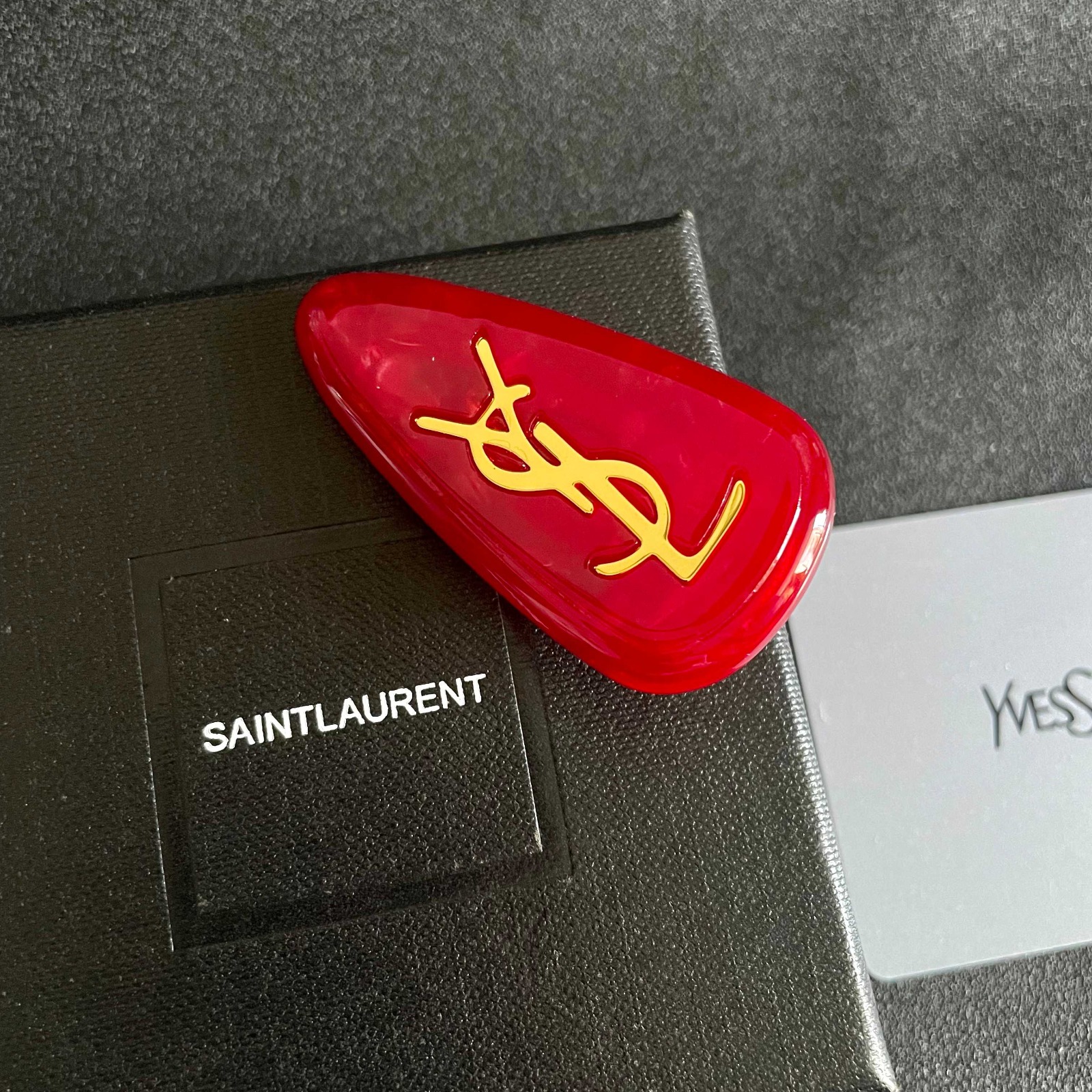 【原單】YSL 聖誕新年幸運紅髮夾 - 禮盒裝