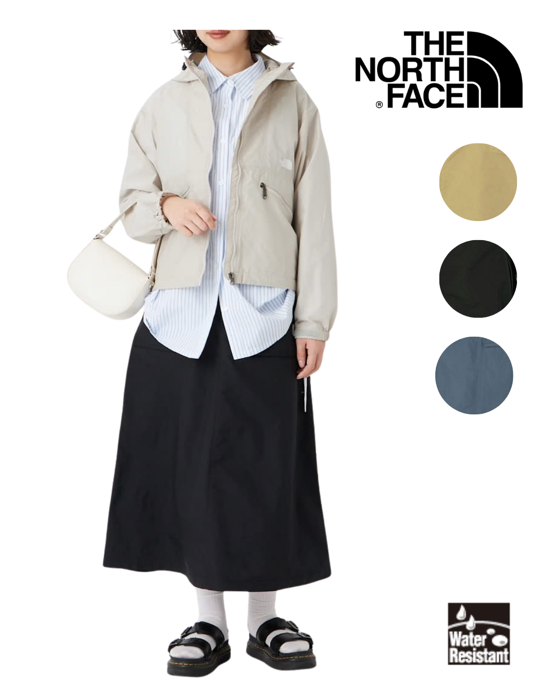 日本代購【 2026新商品 日本直送 The North Face 輕身 防潑水 尼龍長裙 Water‑Repellent Lightweight Nylon Long Skirt 】