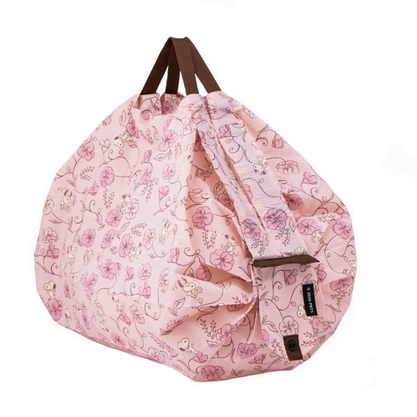 現貨｜Snoopy 日本 Shupatto Compact Bag 可摺 環保袋 M Size (花朵圖案 SPZ-4367)