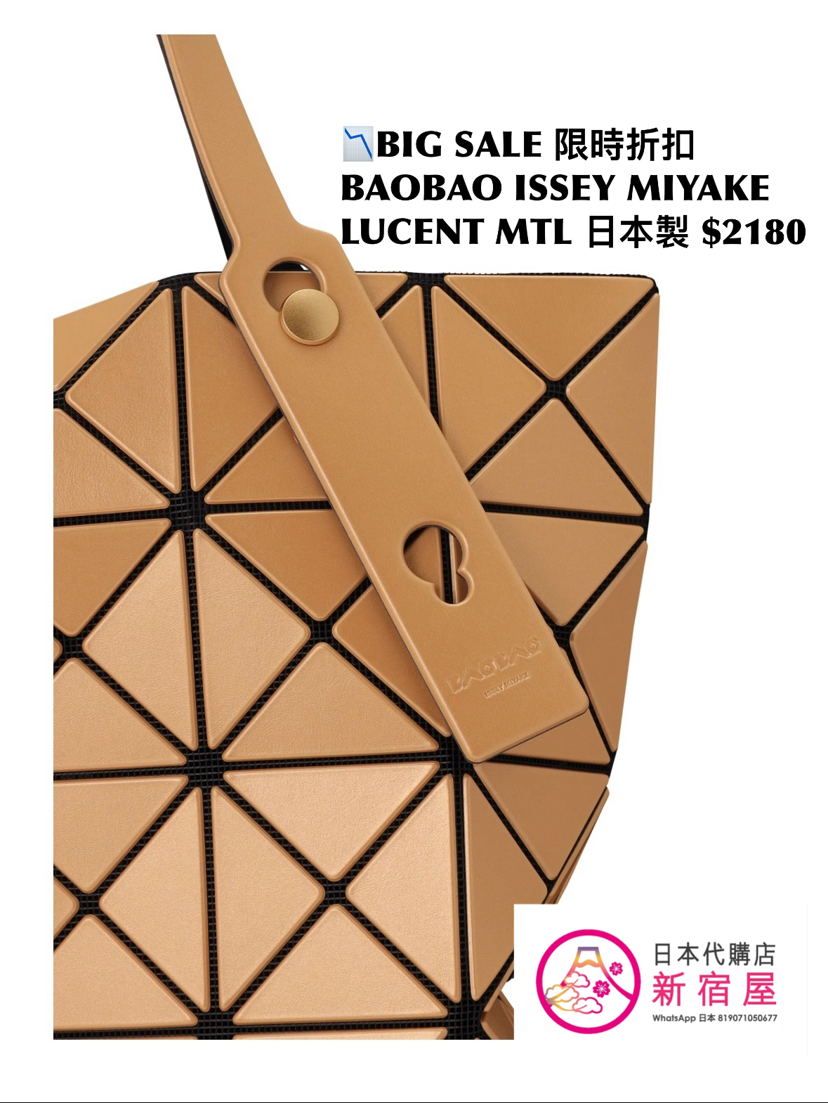 BAOBAO ISSEY MIYAKE 6x6 LUCENT METALLIC