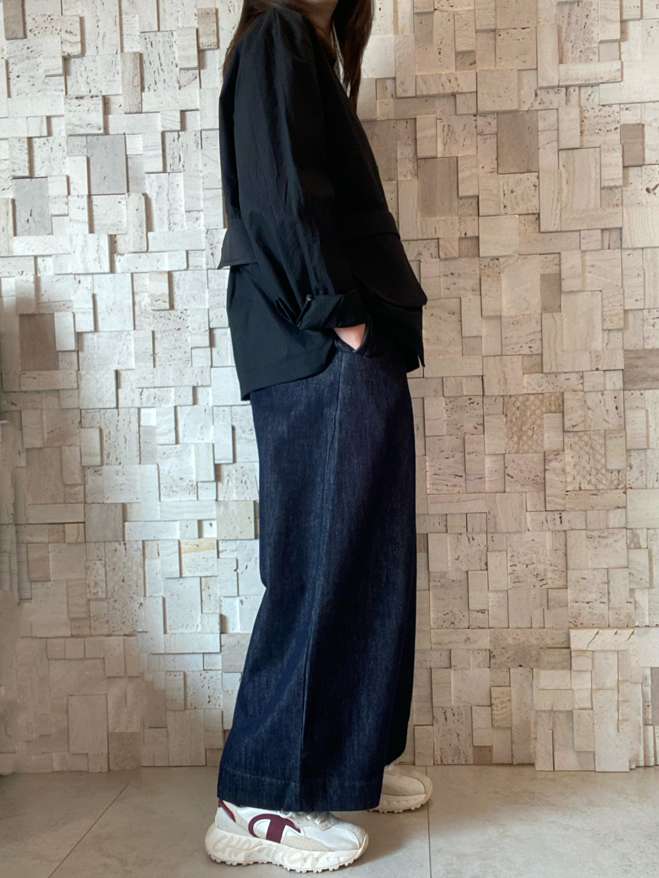 #2073 闊身雙袋恤Top 