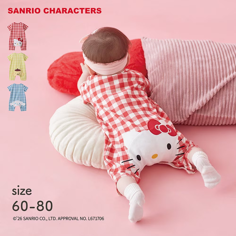 🆕【⭐訂購⭐】日本直送🇯🇵#Sanrio 短袖格紋連身衣［3款選］[PLGA-0152] [260827]